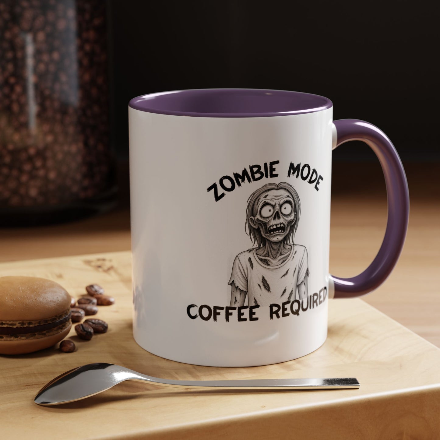 Funny Ceramic Zombie Mode Coffee Mug - Perfect for Coffee Lovers, Halloween Gifts, Quirky Kitchen Decor, Unique Holiday Present, Humor Mug