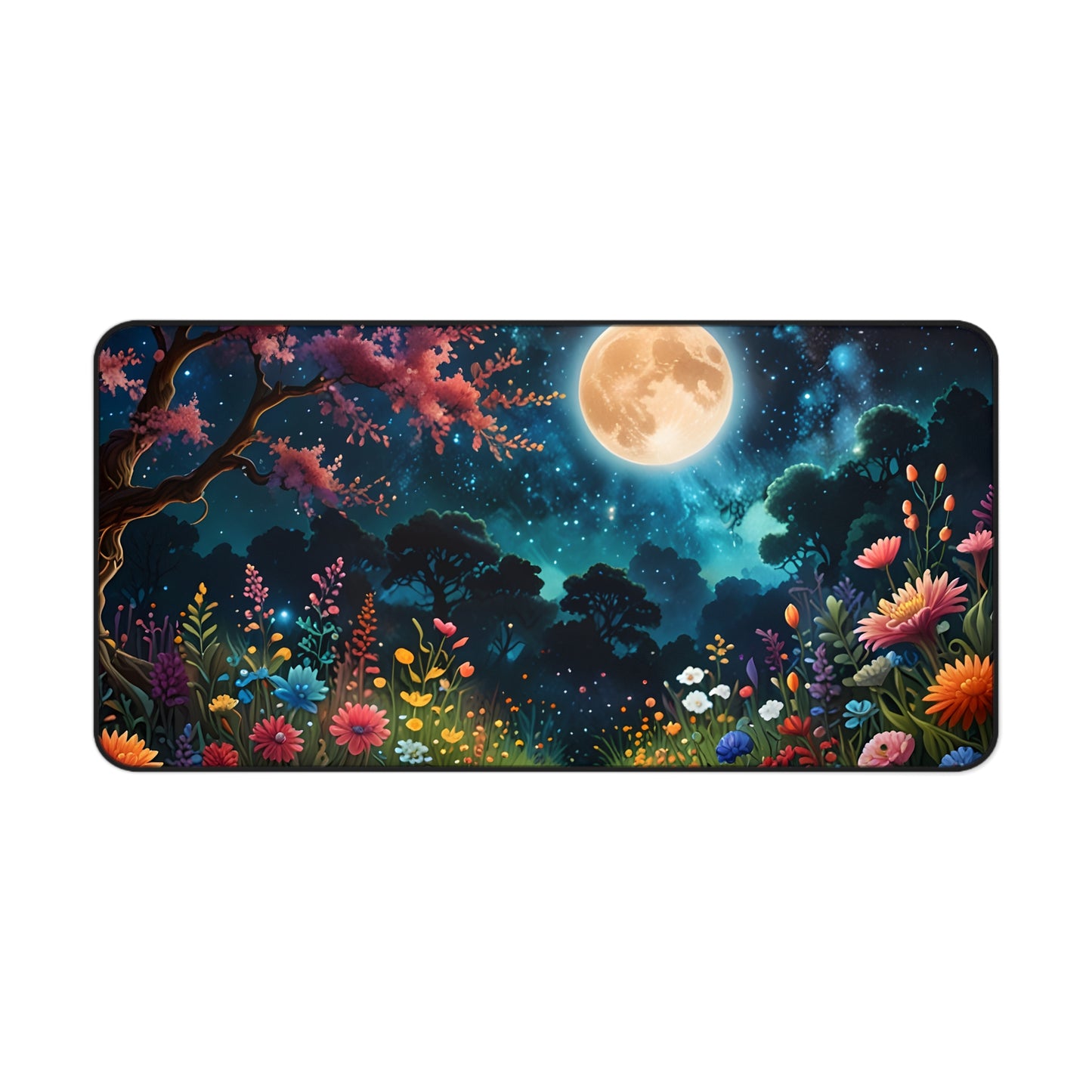 Enchanting Moonlight Forest Desk Mat/Fantasy Forest Mouse Pad/Magical Forest Mouse Pad/Anti-Slip/Gaming Mouse Pad