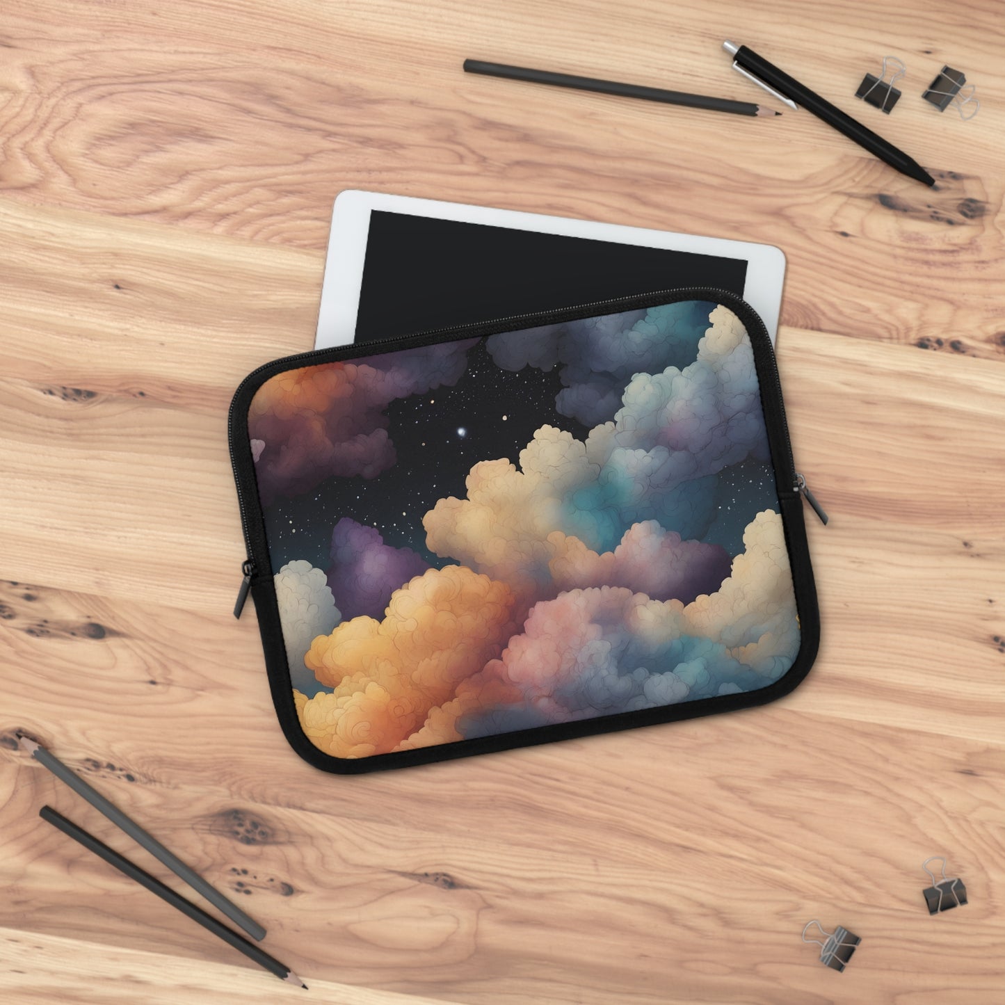 Cosmic Cloud Laptop Sleeve - Dreamy Sky Tablet Case, Colorful Nebula Design, Protective Cover, Stylish Tech Accessory