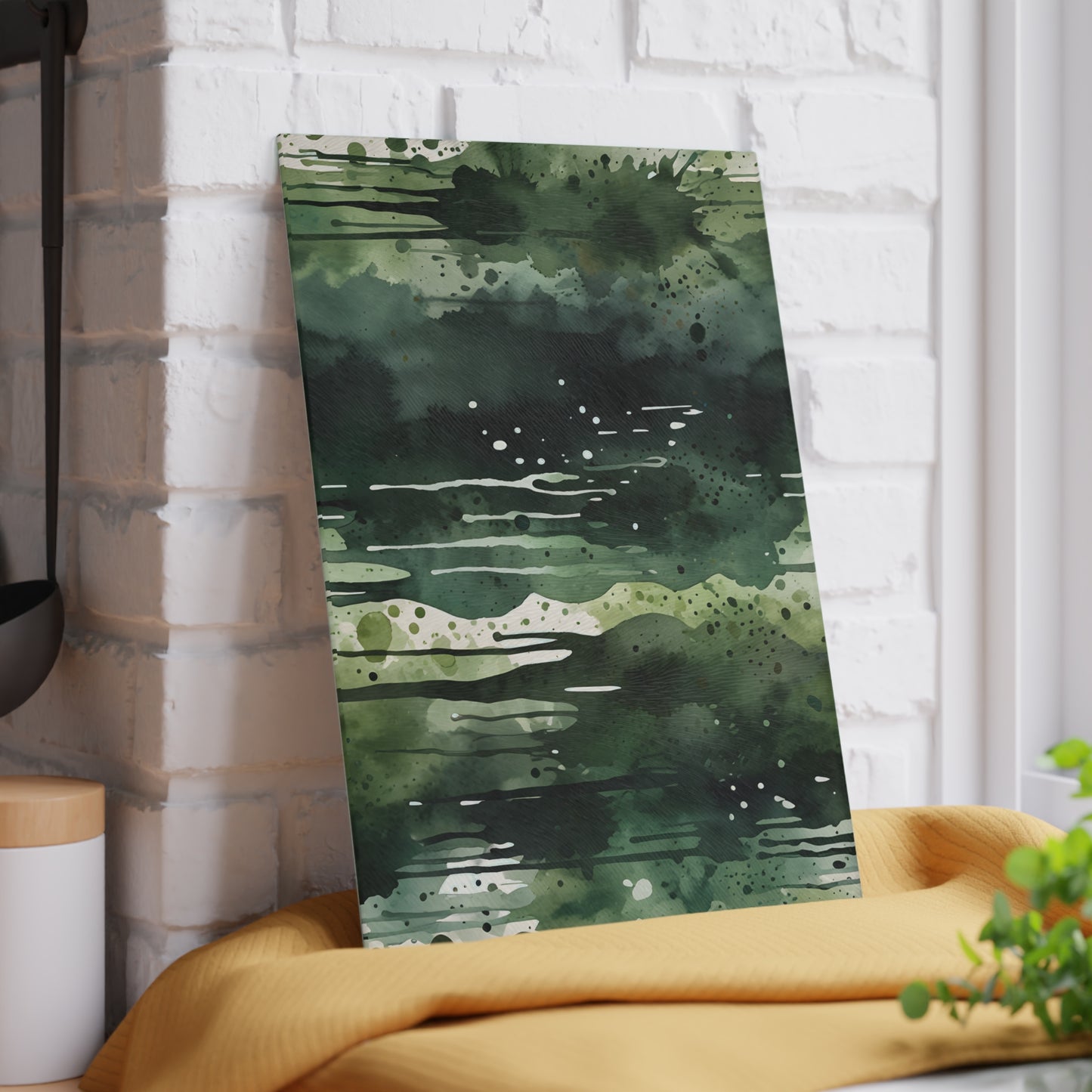 Abstract Watercolor Cutting Board/Modern Kitchen Cutting Board/Artistic Cutting Board/Large Cutting Board/Non-Slip Cutting Board