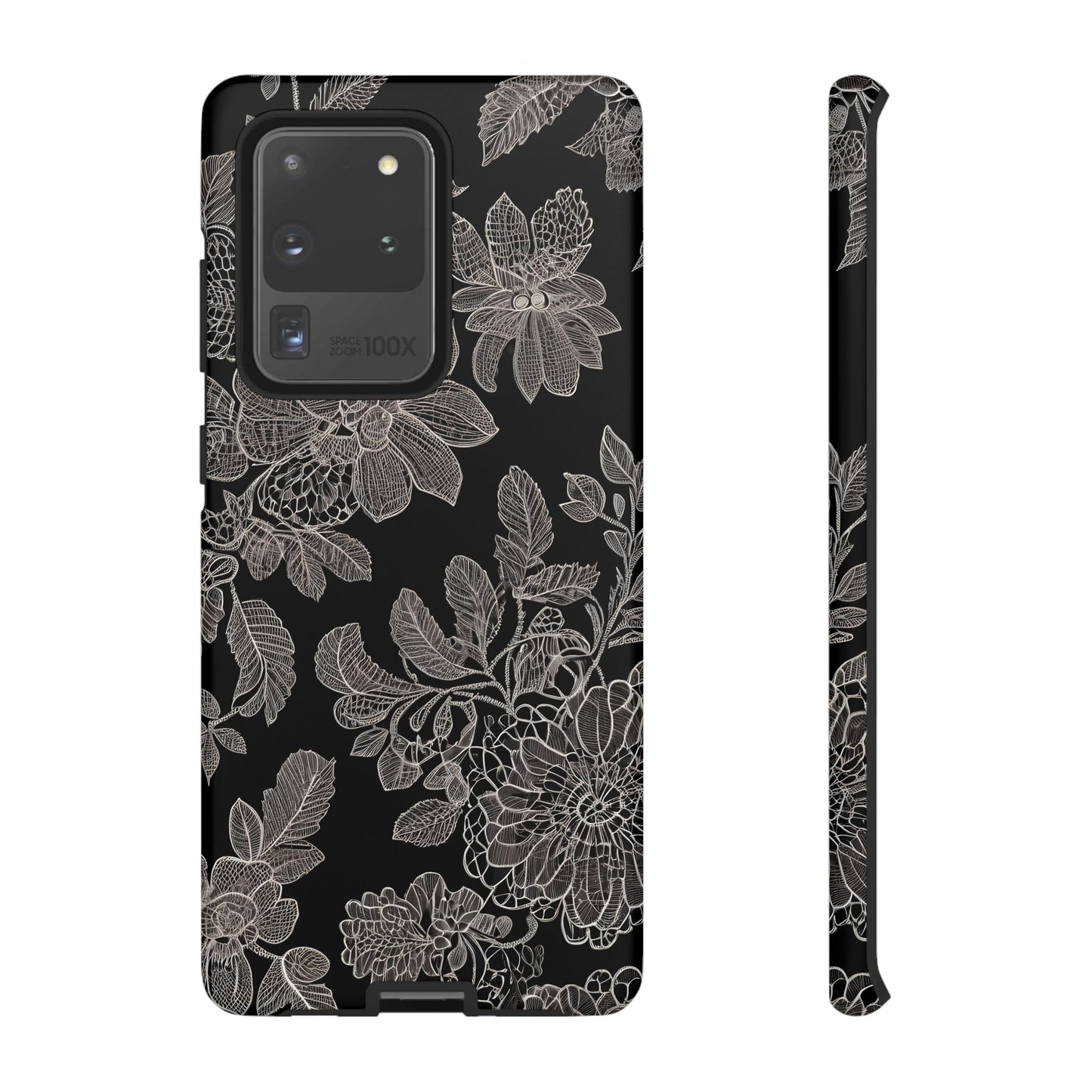 Vintage Lace Tough Phone Case - Samsung Compatible, Victorian Lace Design, Gift for Her, Flower Art, Birthday Present, Stylish Protection
