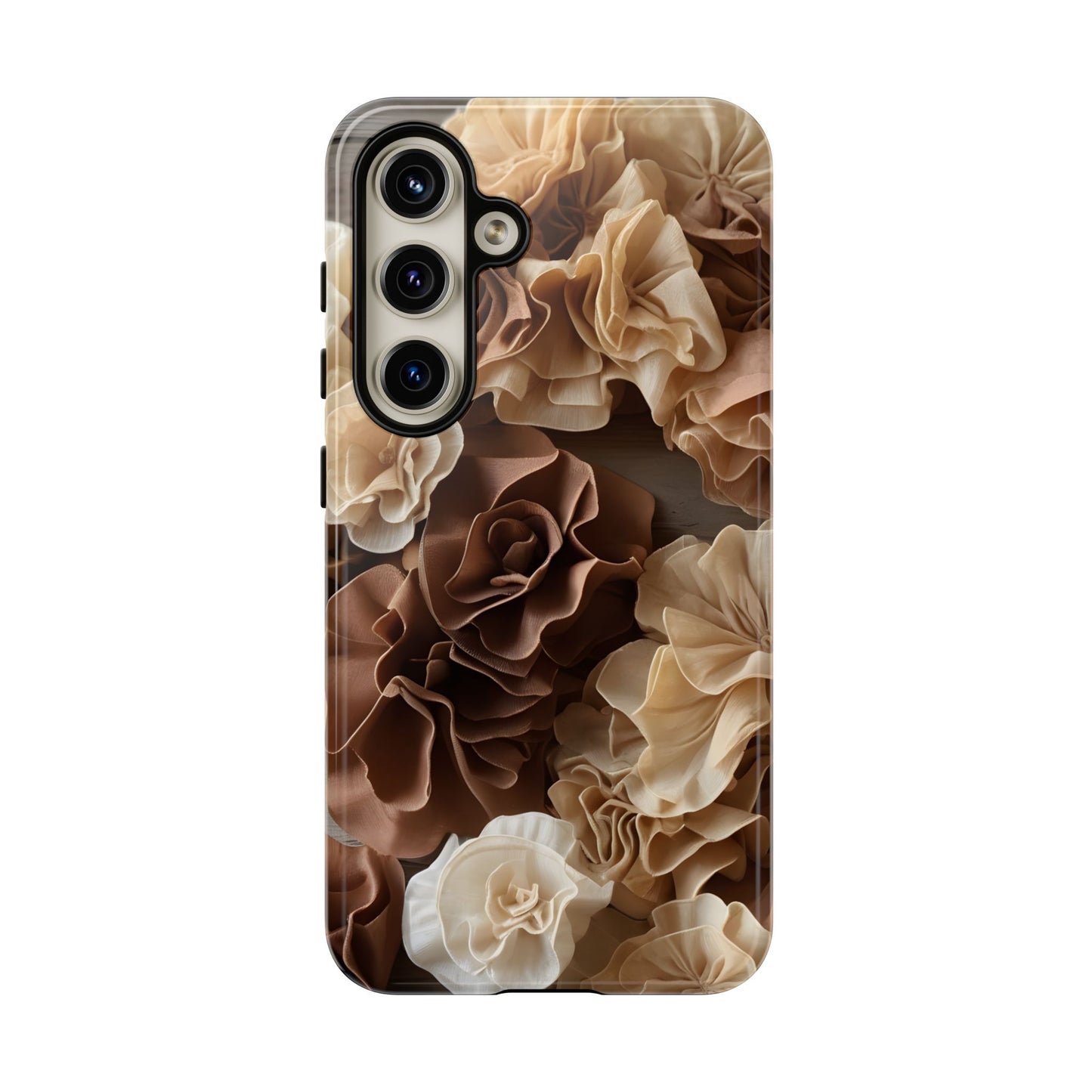 Delicate Fabric Flower Phone Case Cover/Compatible with Samsung/Gift/Gift for Her, Stylish Protection