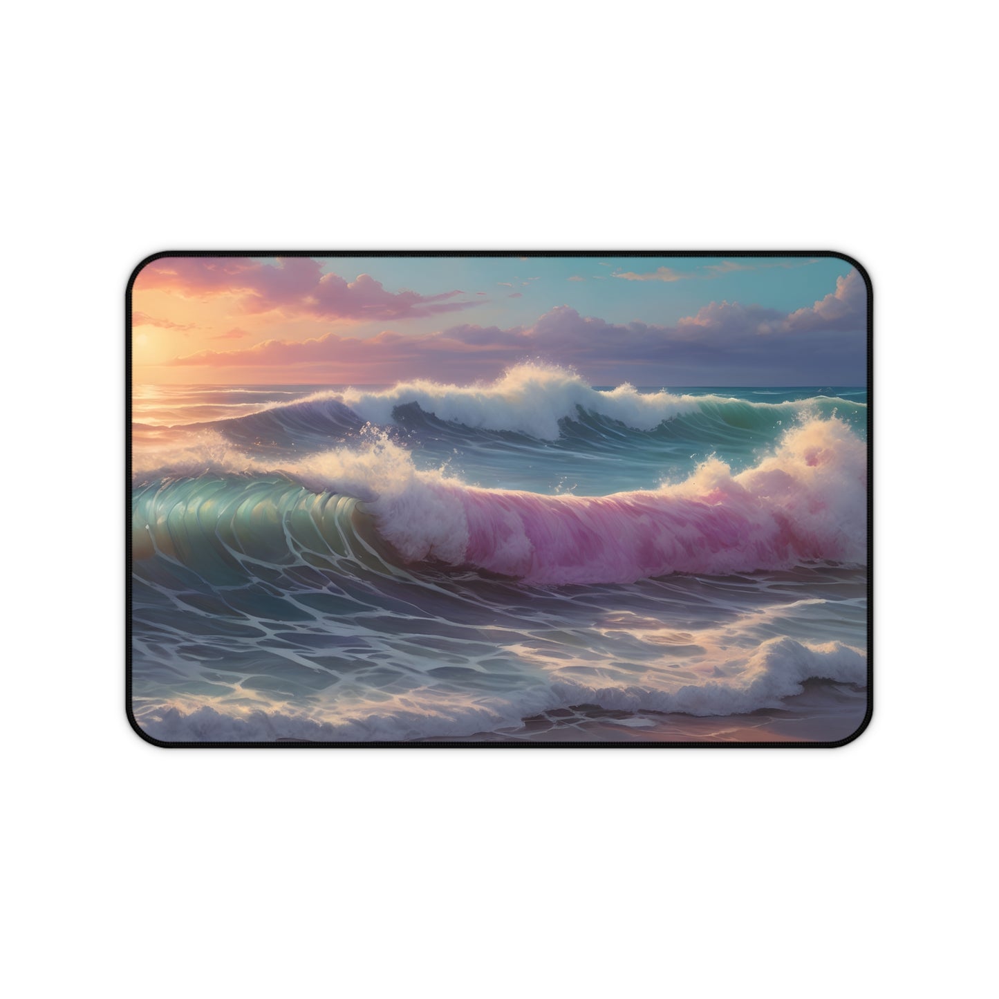 Serene Sunset Waves Desk Mat/Ocean Wave Mouse Pad/Beach Mouse Pad/Anti-Slip Mouse Pad/Durable Mouse Pad/Gaming Mouse Pad