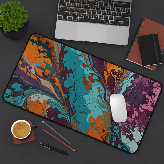 Swirling Colors Desk Mat/Abstract Art Mouse Pad/Fluid Art Mouse Pad/Large Desk Mat/Anti-Slip Mouse Pad/Gaming Mouse Pad