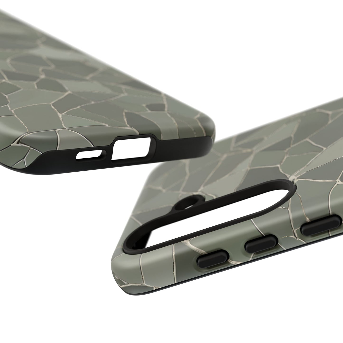 Sage Green Cracked Tile Phone Case Cover / Gift / Compatible with Samsung / Gift for Her, Birthday Present, Stylish Protection
