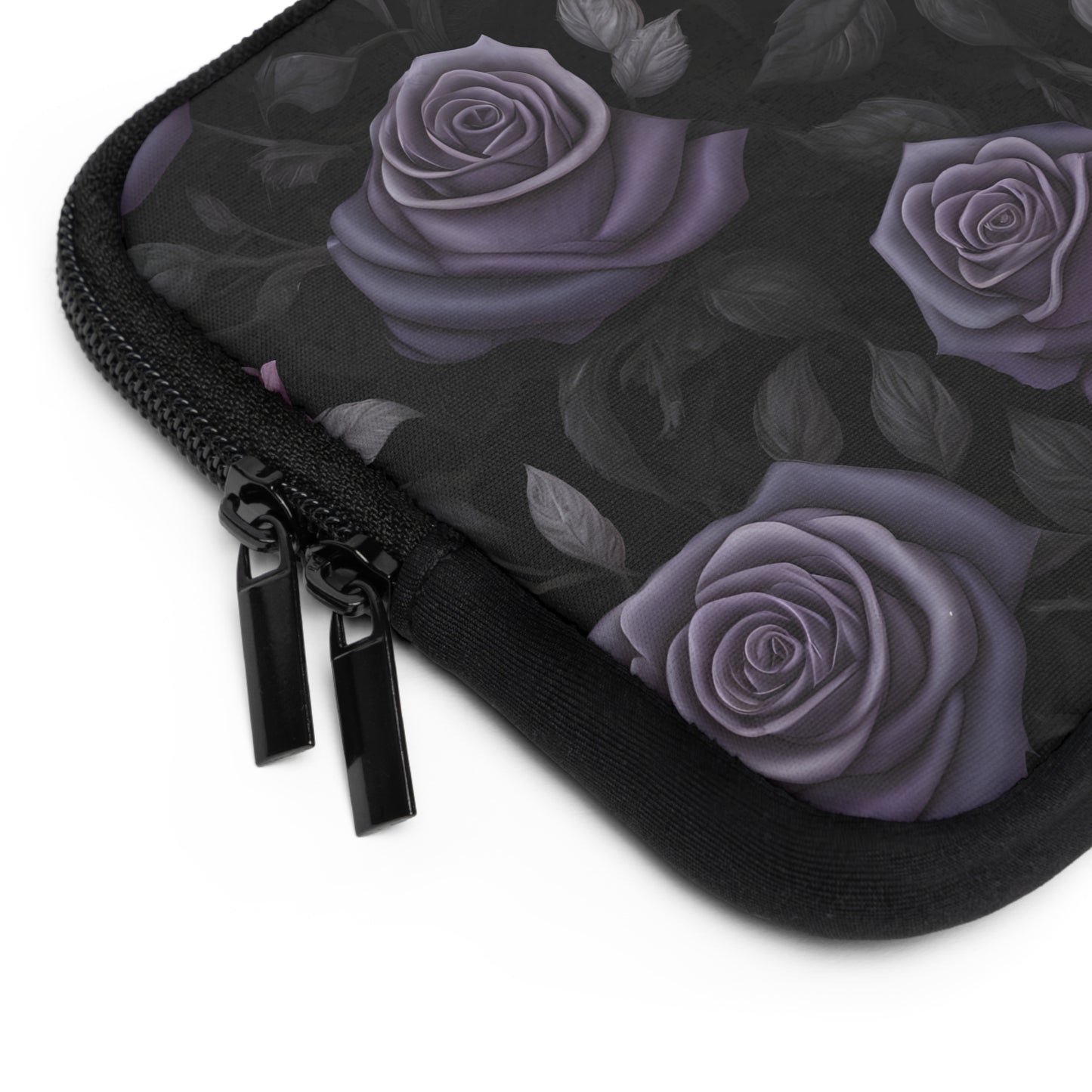Purple Rose Laptop Sleeve - Floral Tablet Case, Elegant Rose Design, Protective Cover / Colorful Artistic Design Cover, Stylish Tech Accessory