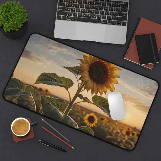 Sunlit Sunflower Field Desk Mat/Sunflower Mouse Pad/Floral Mouse Pad/Anti-Slip Mouse Pad/Durable Mouse Pad/Gaming Mouse Pad