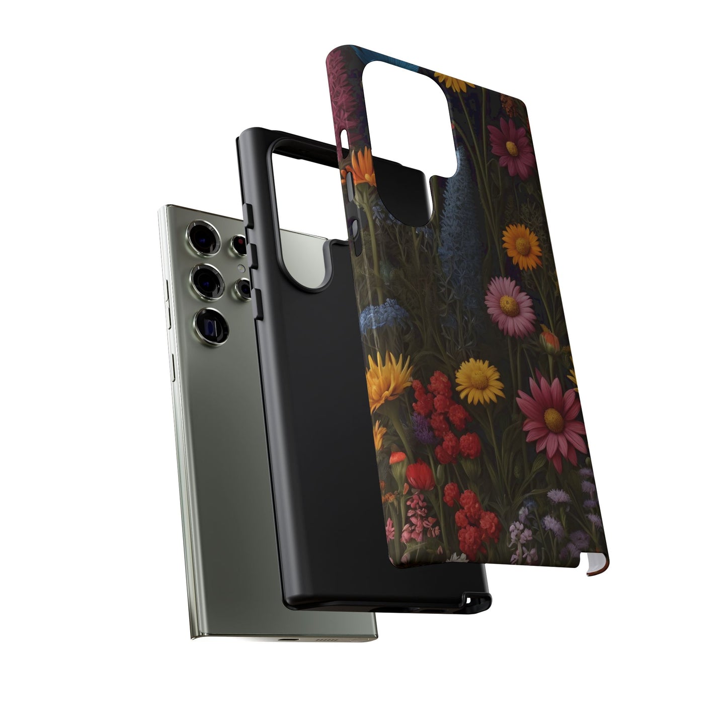 Multicolored Wildflower Phone Case / Compatible with Samsung / Gift for Her, Flower Art, Birthday Present, Stylish Protection