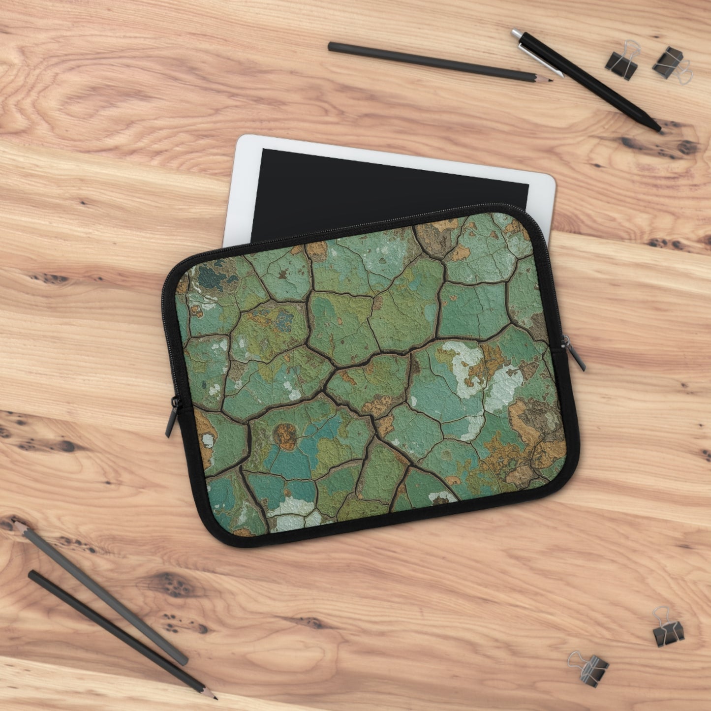 Cracked Desert Laptop Sleeve - Earthy Tablet Case, Unique Nature Design, Protective Cover, Stylish Tech Accessory