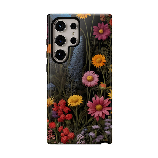 Multicolored Wildflower Phone Case / Compatible with Samsung / Gift for Her, Flower Art, Birthday Present, Stylish Protection
