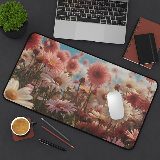 Blooming Daisy Desk Mat/Floral Mouse Pad/Flower Mouse Pad/Anti-Slip Mouse Pad/Durable Mouse Pad/Gaming Mouse Pad