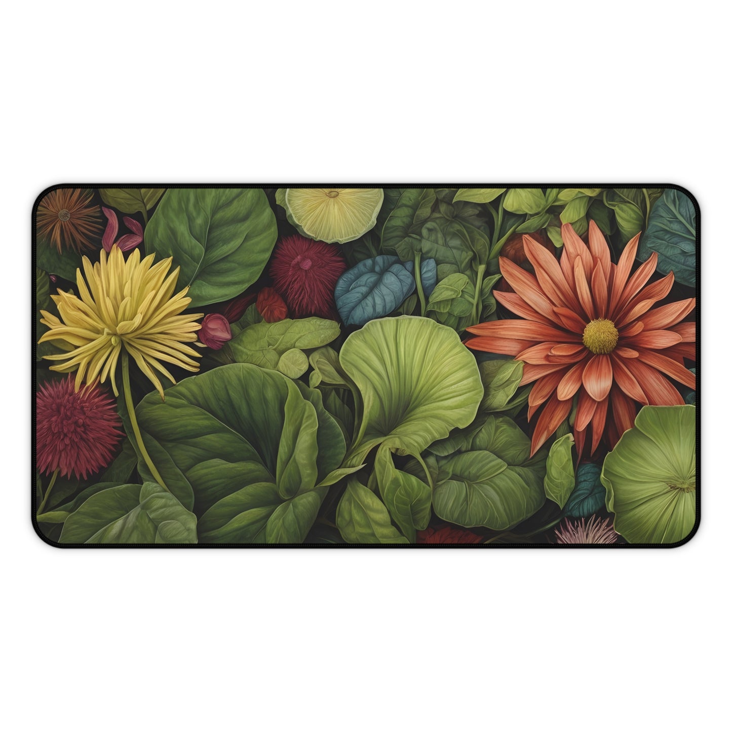 Lush Botanical Desk Mat/Floral Mouse Pad/Botanical Art Mouse Pad/Anti-Slip Mouse Pad/Durable Mouse Pad/Gaming Mouse Pad