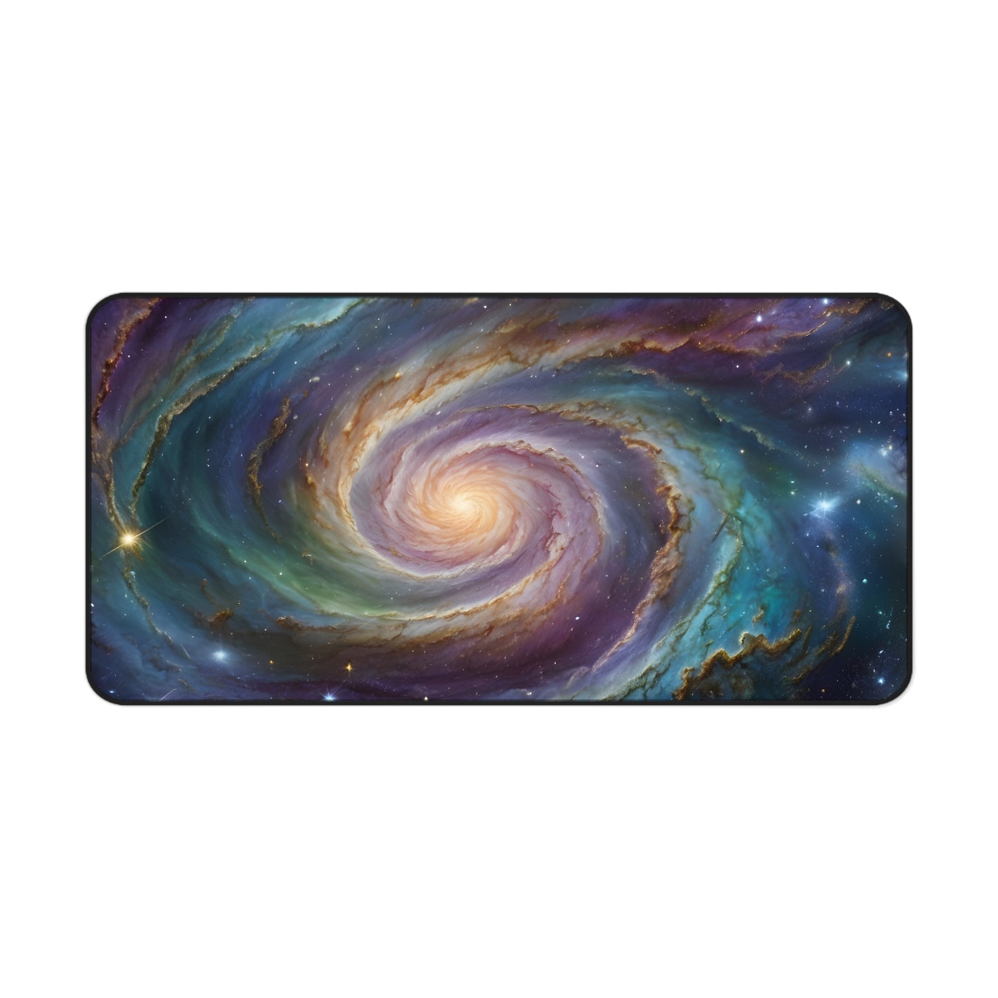 Galaxy Desk Mat | Large Starry Space Desk Pad | Cosmic Gaming Mouse Pad | Nebula Office Mat | Cool Astronomical Desk Accessory