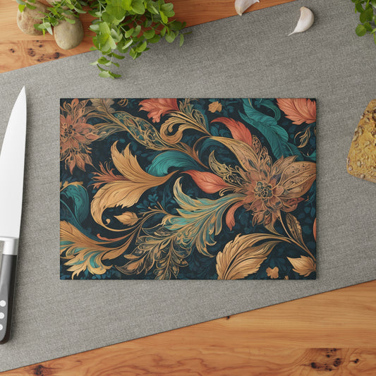 Opulent Floral Cutting Board/Luxury Cutting Board/Ornate Cutting Board/Large Cutting Board/Eco-Friendly Cutting Board/Non-Slip Cutting Board