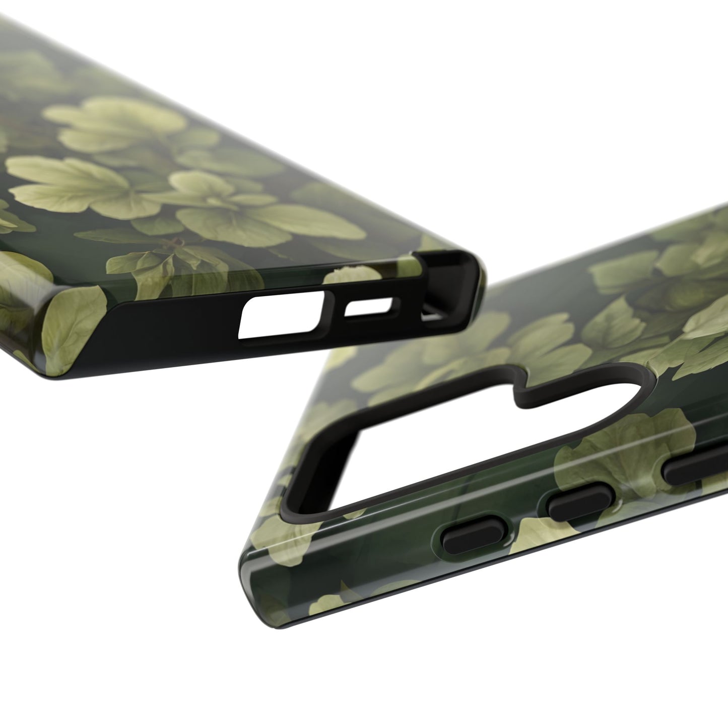 Stylish Green Leaf Samsung Phone Case - Durable & Trendy Design|Colorful Protective Cover|Artistic Gift|Vibrant Design