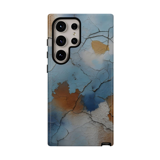 Cracked Paint Abstract Phone Case/Compatible with Samsung / Gift / Gift for Her, Birthday Present, Stylish Protection