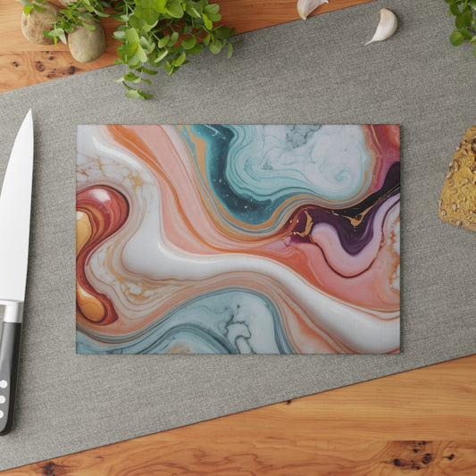 Swirling Colors Cutting Board/Abstract Art/Modern Art Cutting Board/Large Cutting Board/Non-Slip Cutting Board/Durable Cutting Board