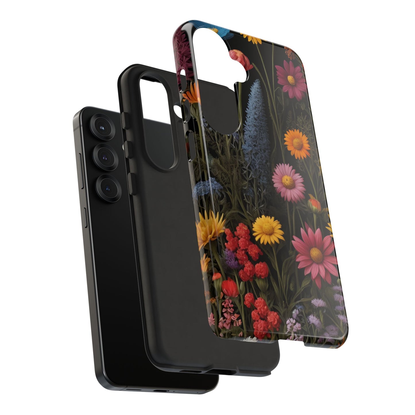Multicolored Wildflower Phone Case / Compatible with Samsung / Gift for Her, Flower Art, Birthday Present, Stylish Protection