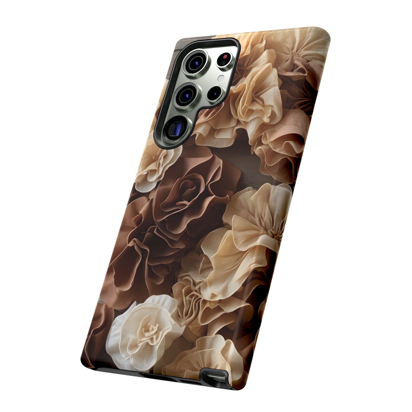 Delicate Fabric Flower Phone Case Cover/Compatible with Samsung/Gift/Gift for Her, Stylish Protection