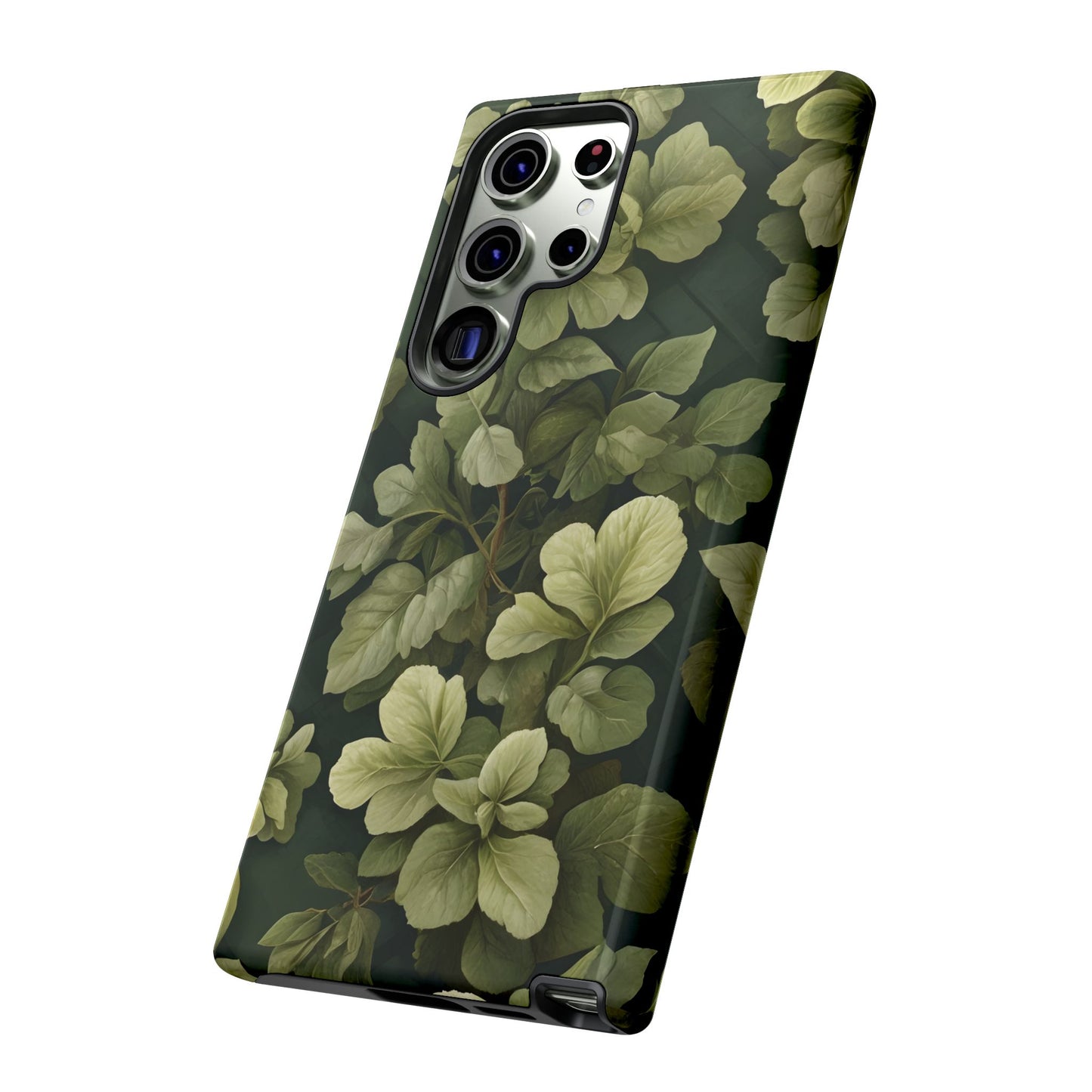 Stylish Green Leaf Samsung Phone Case - Durable & Trendy Design|Colorful Protective Cover|Artistic Gift|Vibrant Design