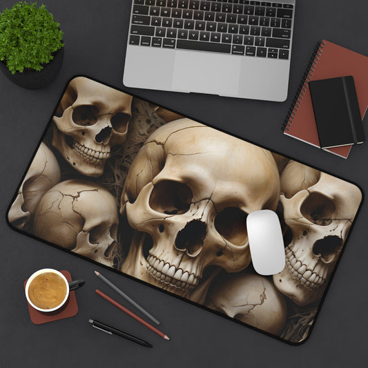 Skull Themed Desk Mat for Gamers and Creatives Durable, Anti-Slip Gaming Mat/Perfect for Desktop and Laptop Setups