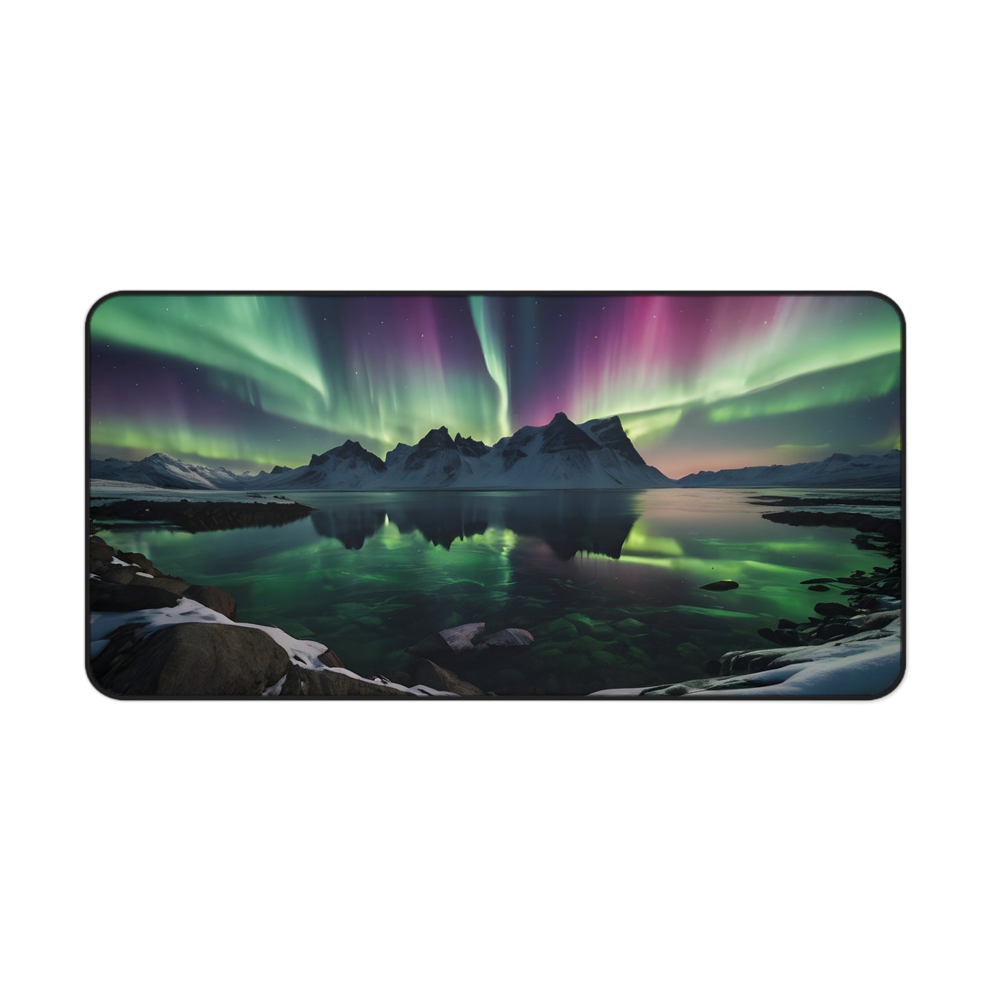 Aurora Borealis Desk Mat/Northern Lights Mouse Pad/Celestial Mouse Pad/Anti-Slip Mouse Pad/Durable Mouse Pad/Gaming Mouse Pad
