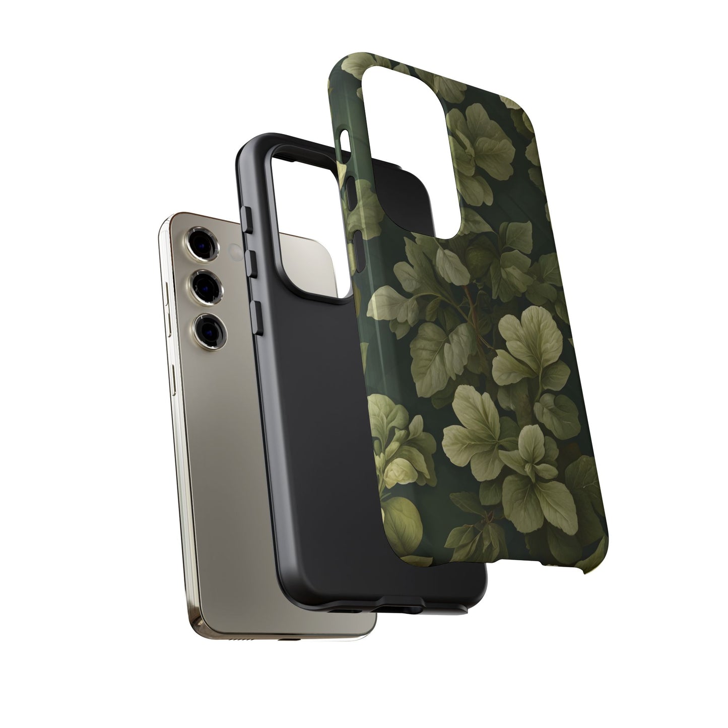 Stylish Green Leaf Samsung Phone Case - Durable & Trendy Design|Colorful Protective Cover|Artistic Gift|Vibrant Design
