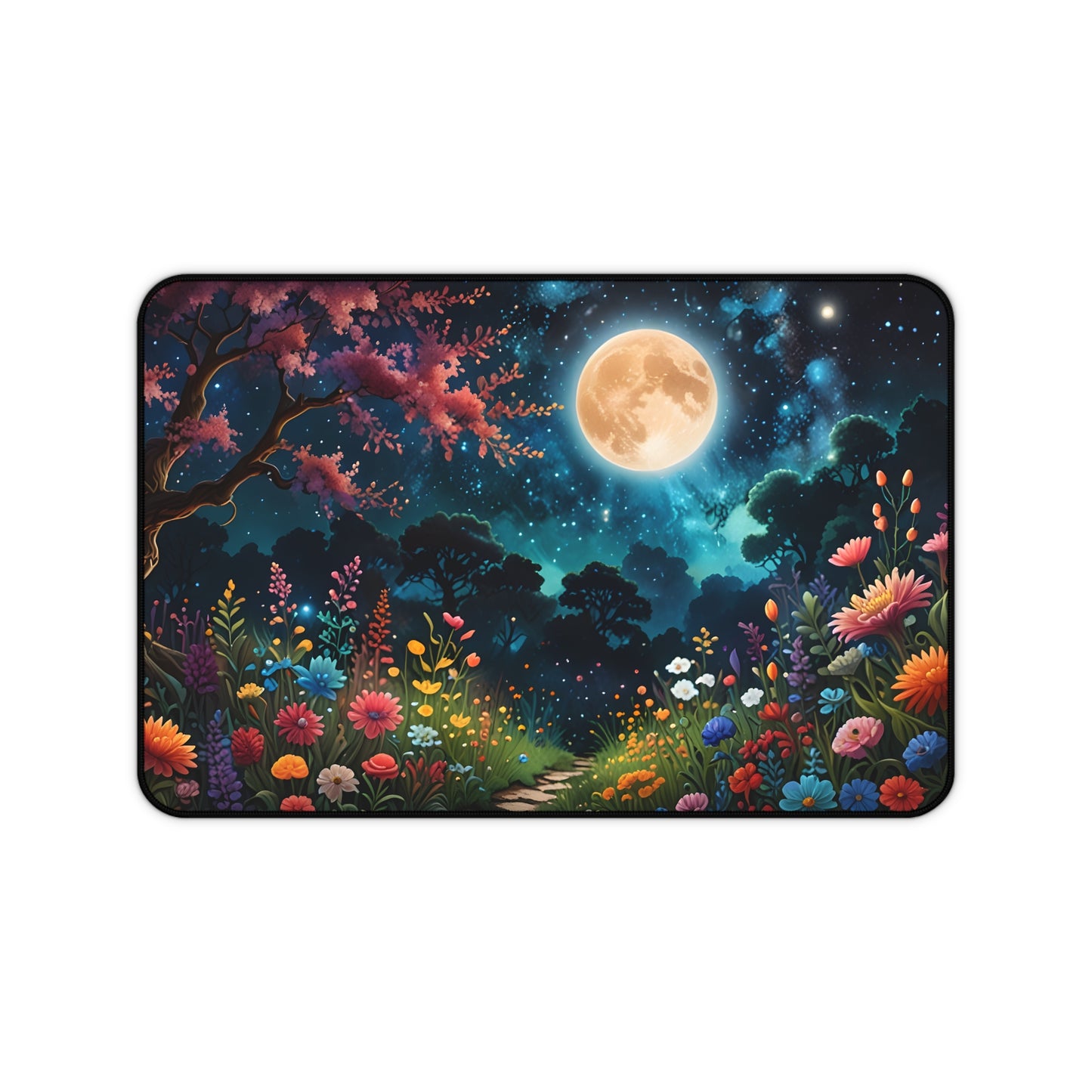 Enchanting Moonlight Forest Desk Mat/Fantasy Forest Mouse Pad/Magical Forest Mouse Pad/Anti-Slip/Gaming Mouse Pad