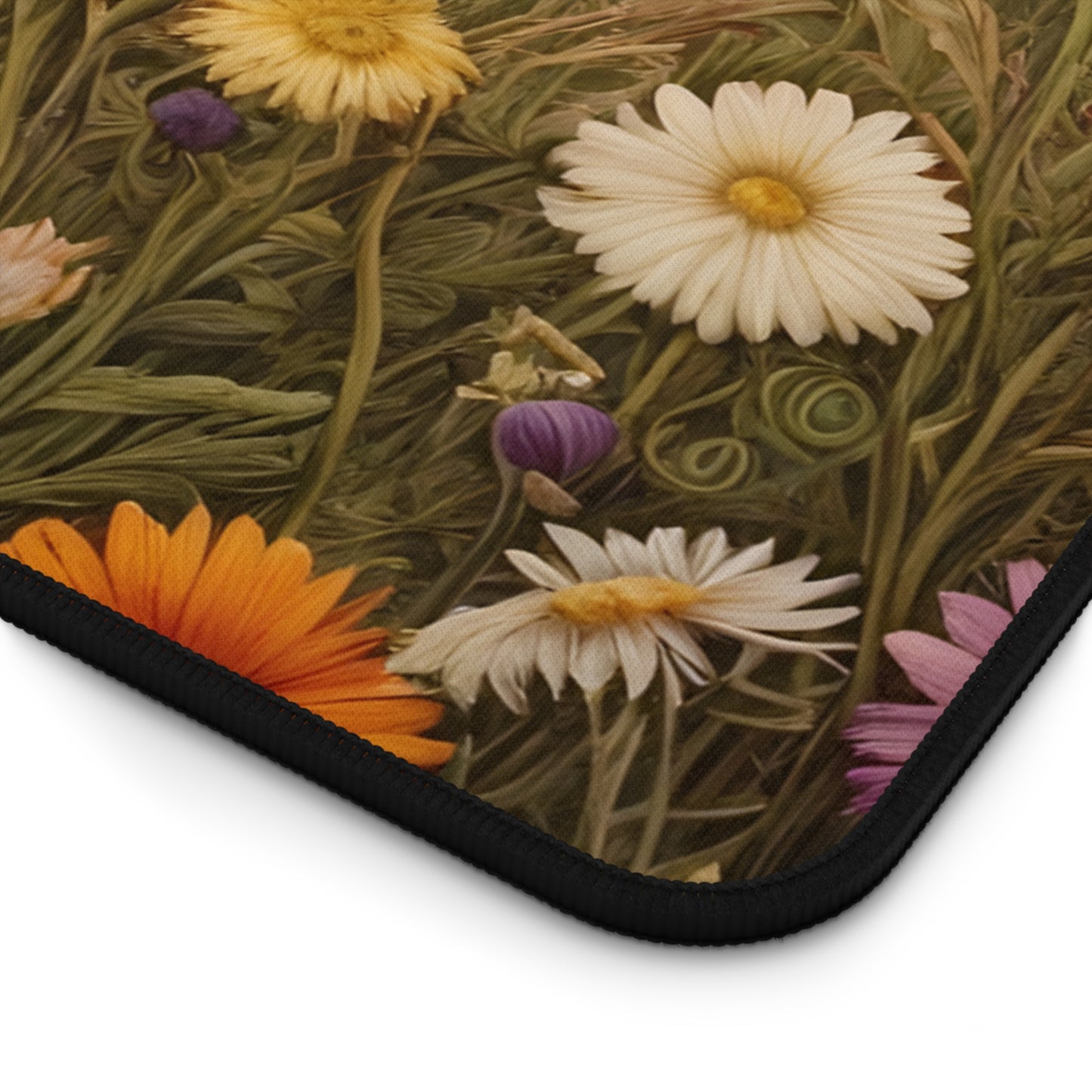 Vibrant Wildflower Meadow Desk Mat/Floral Mouse Pad/Flower Field Mouse Pad/Anti-Slip Mouse Pad/Gaming Mouse Pad