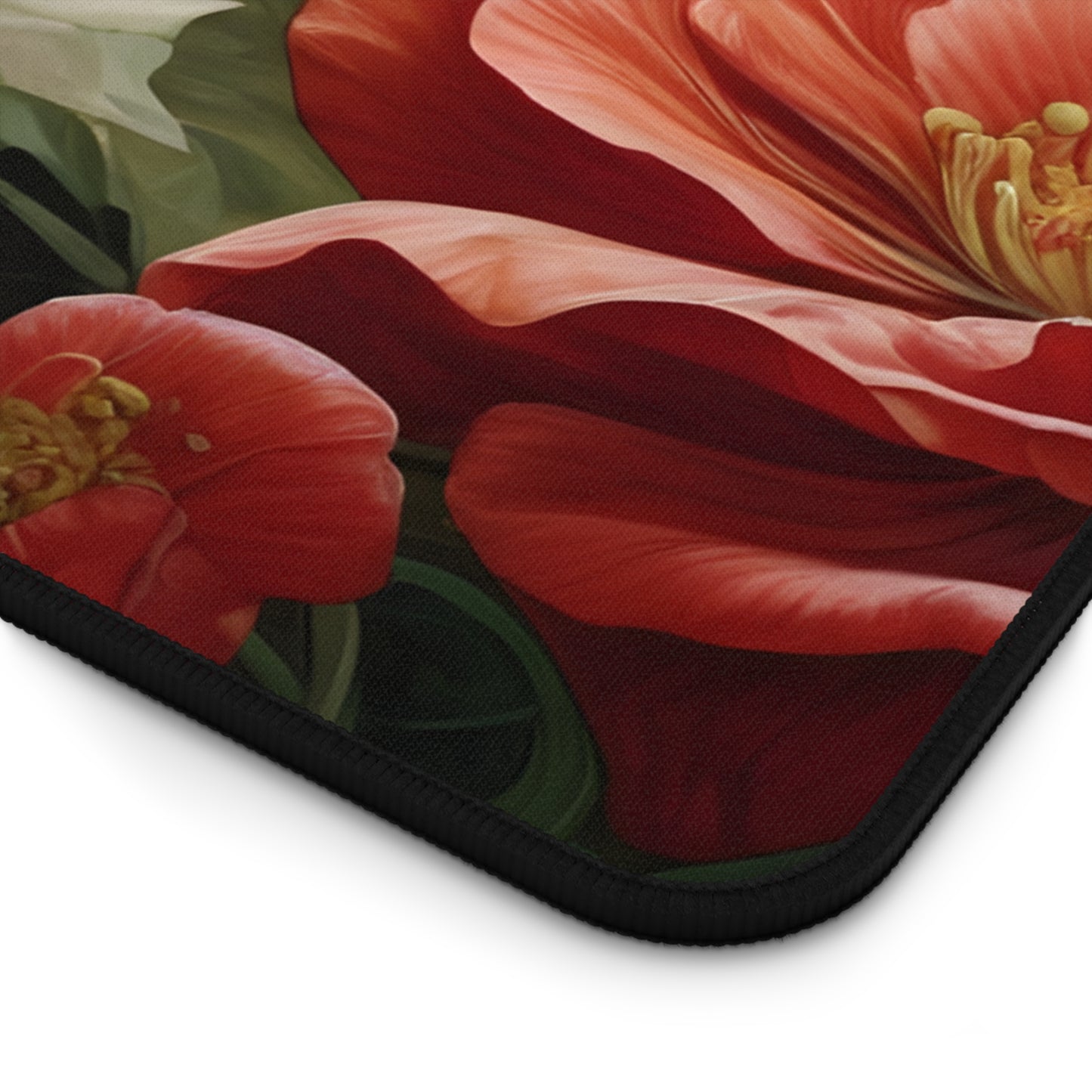 Enchanted Floral Desk Mat/Botanical Art Mouse Pad/Whimsical Flower Mouse Pad/Anti-Slip/Durable Mouse Pad/Gaming Mouse Pad