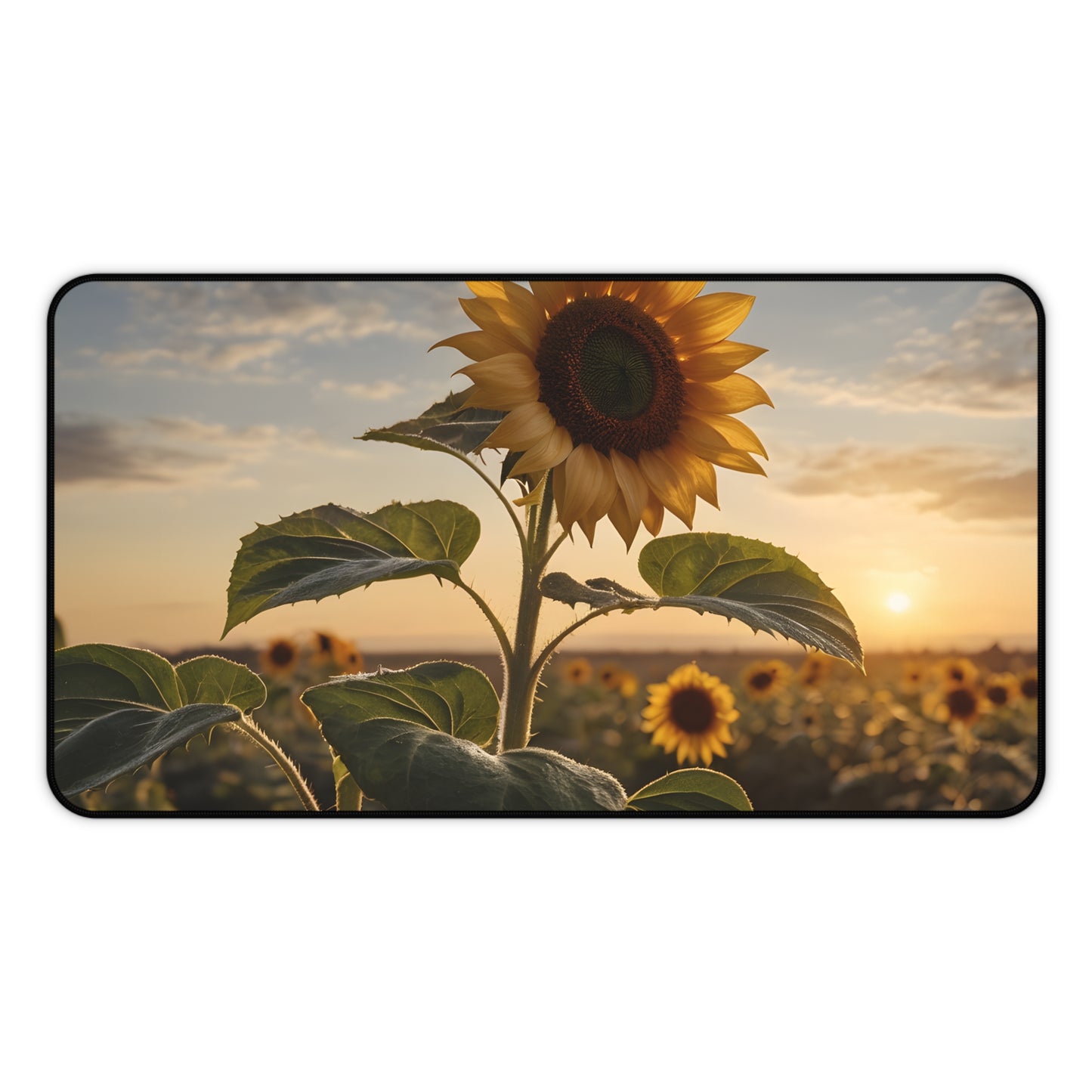 Sunlit Sunflower Field Desk Mat/Sunflower Mouse Pad/Floral Mouse Pad/Anti-Slip Mouse Pad/Durable Mouse Pad/Gaming Mouse Pad