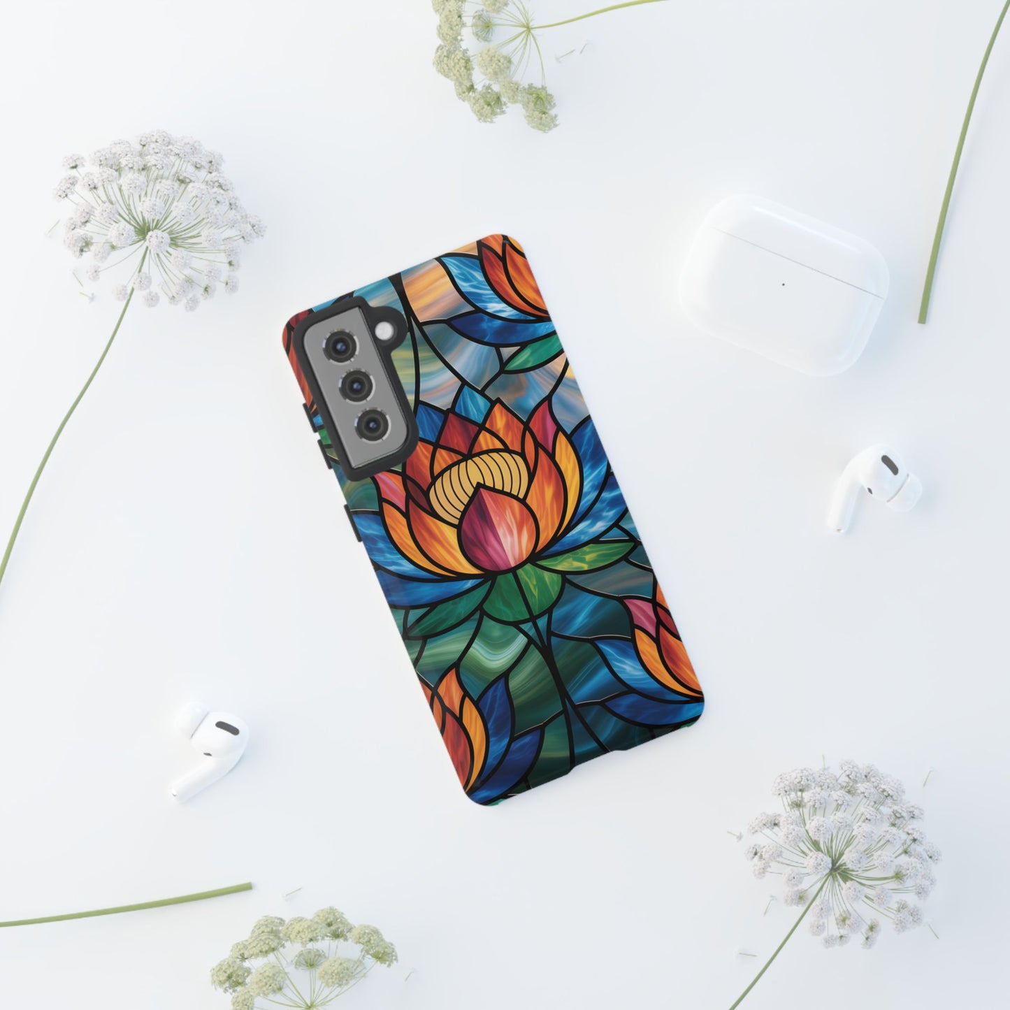 Vibrant Lotus Tough Phone Case Cover-Colorful Floral Design,  Gift for Flower Lovers, Stylish Tech Accessories, Samsung compatible