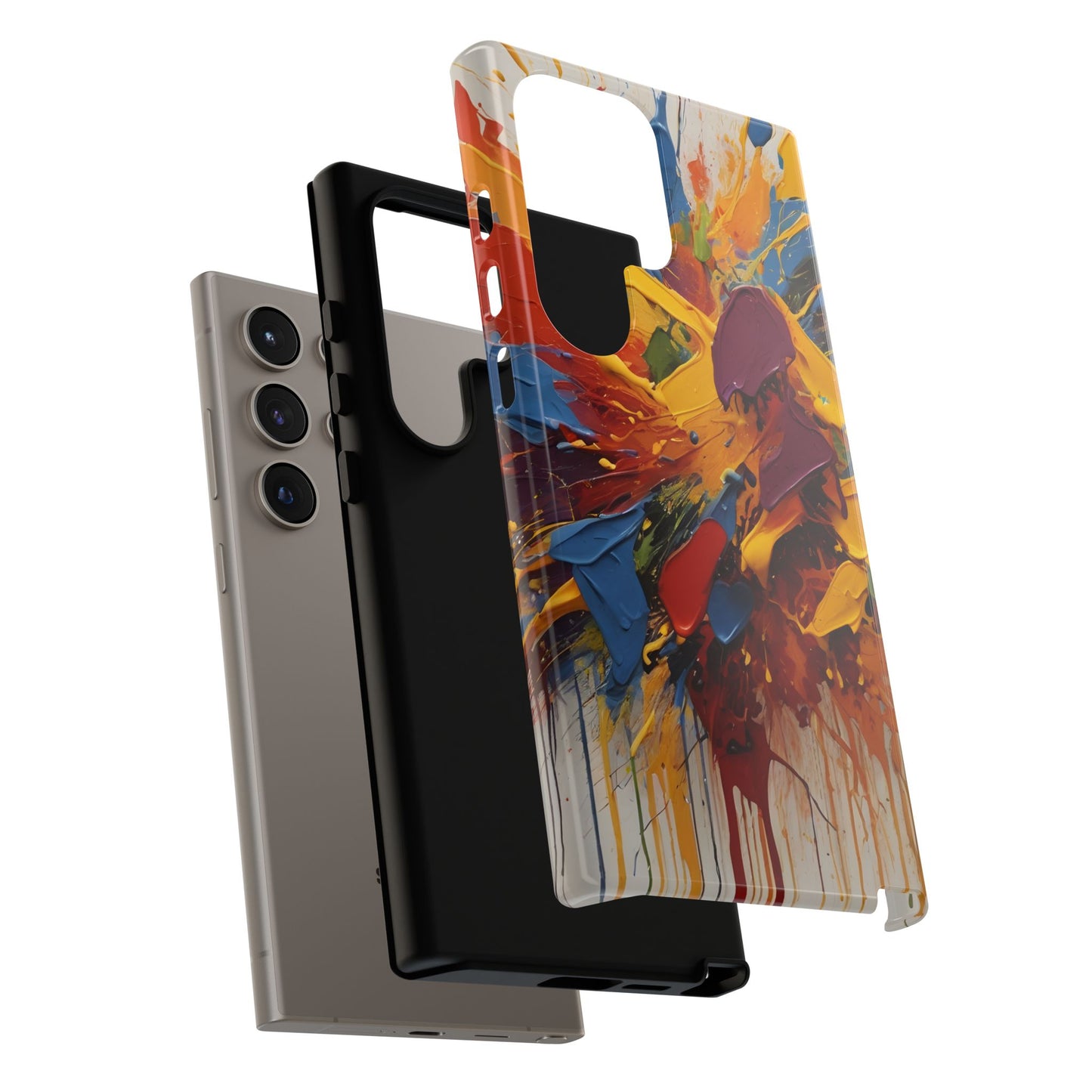 Color Splash Paint Splatter Phone Case |compatible with Samsung|Abstract Art Case|Colorful Protective Cover|Artistic Gift|Vibrant Design