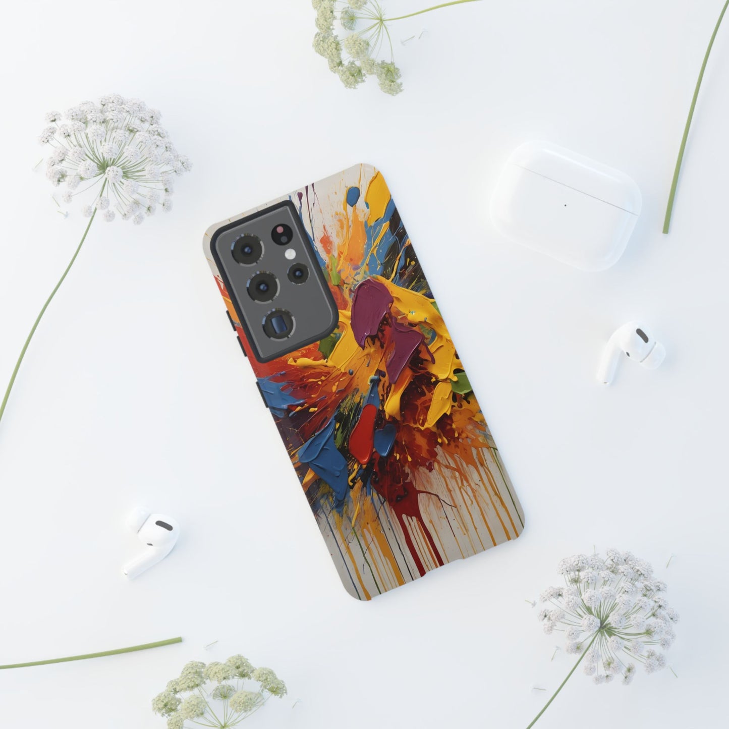 Color Splash Paint Splatter Phone Case |compatible with Samsung|Abstract Art Case|Colorful Protective Cover|Artistic Gift|Vibrant Design