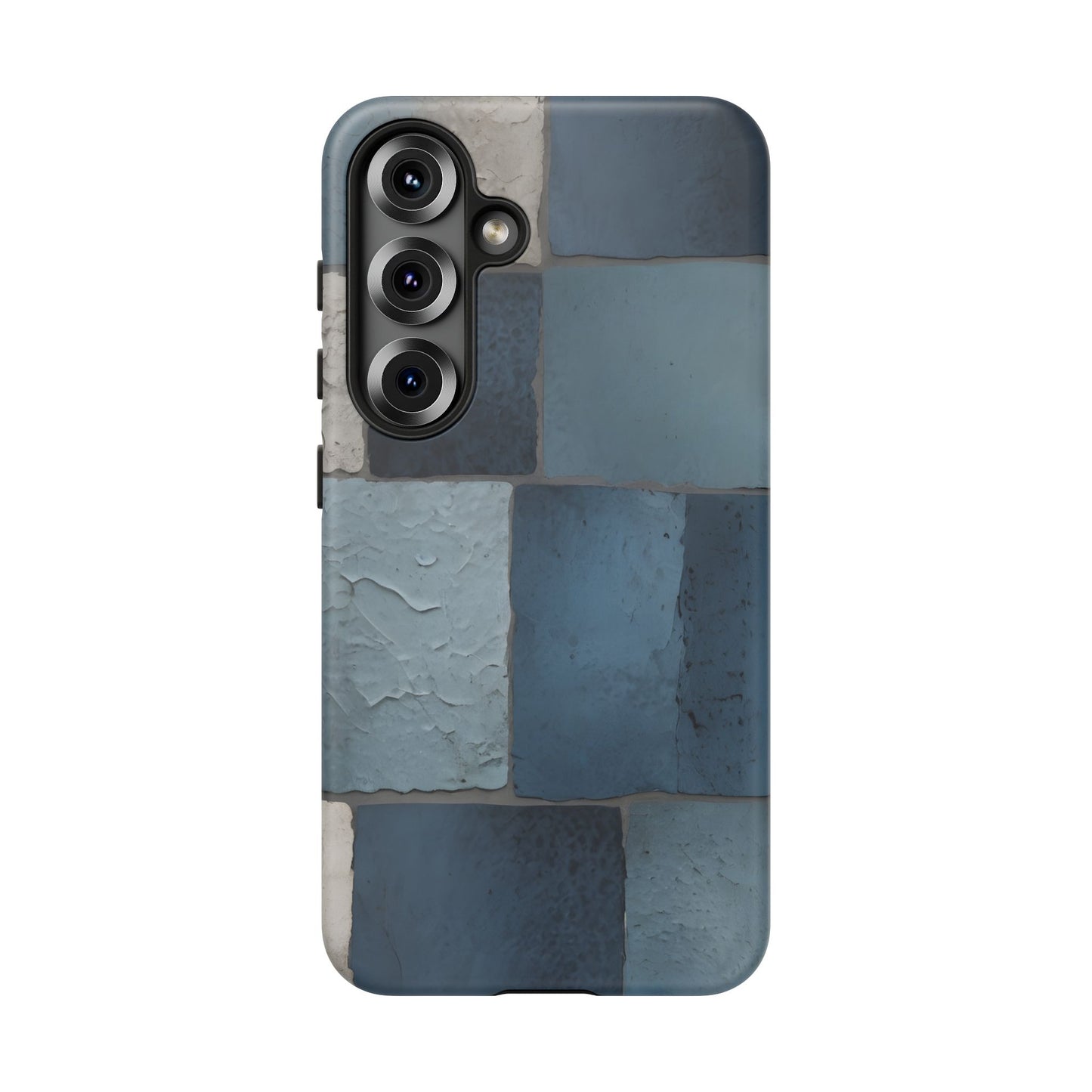 Urban Chic Blue Brick Textured Pattern/Compatible with Samsung|Abstract Art Case|Colorful Protective Cover|Artistic Gift|Vibrant Design