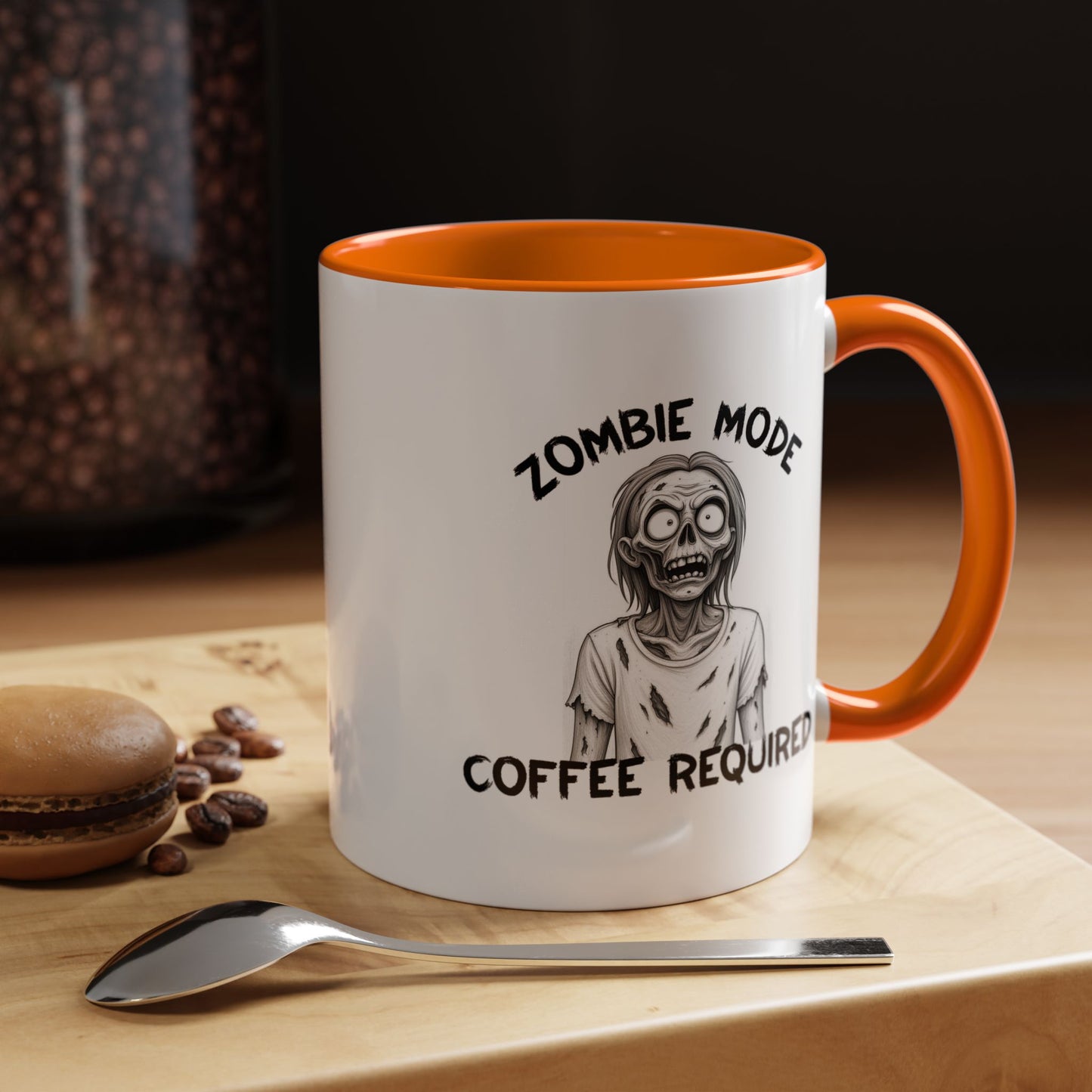 Funny Ceramic Zombie Mode Coffee Mug - Perfect for Coffee Lovers, Halloween Gifts, Quirky Kitchen Decor, Unique Holiday Present, Humor Mug