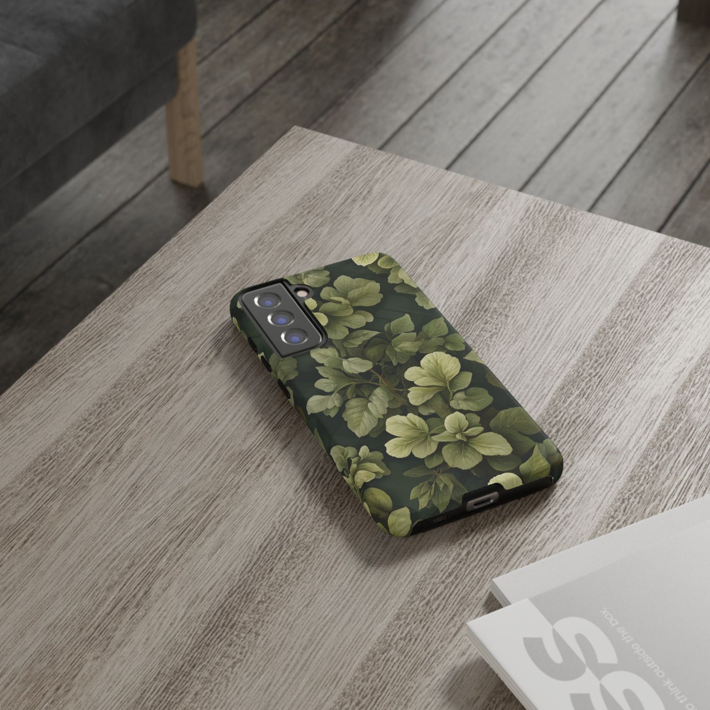 Stylish Green Leaf Samsung Phone Case - Durable & Trendy Design|Colorful Protective Cover|Artistic Gift|Vibrant Design