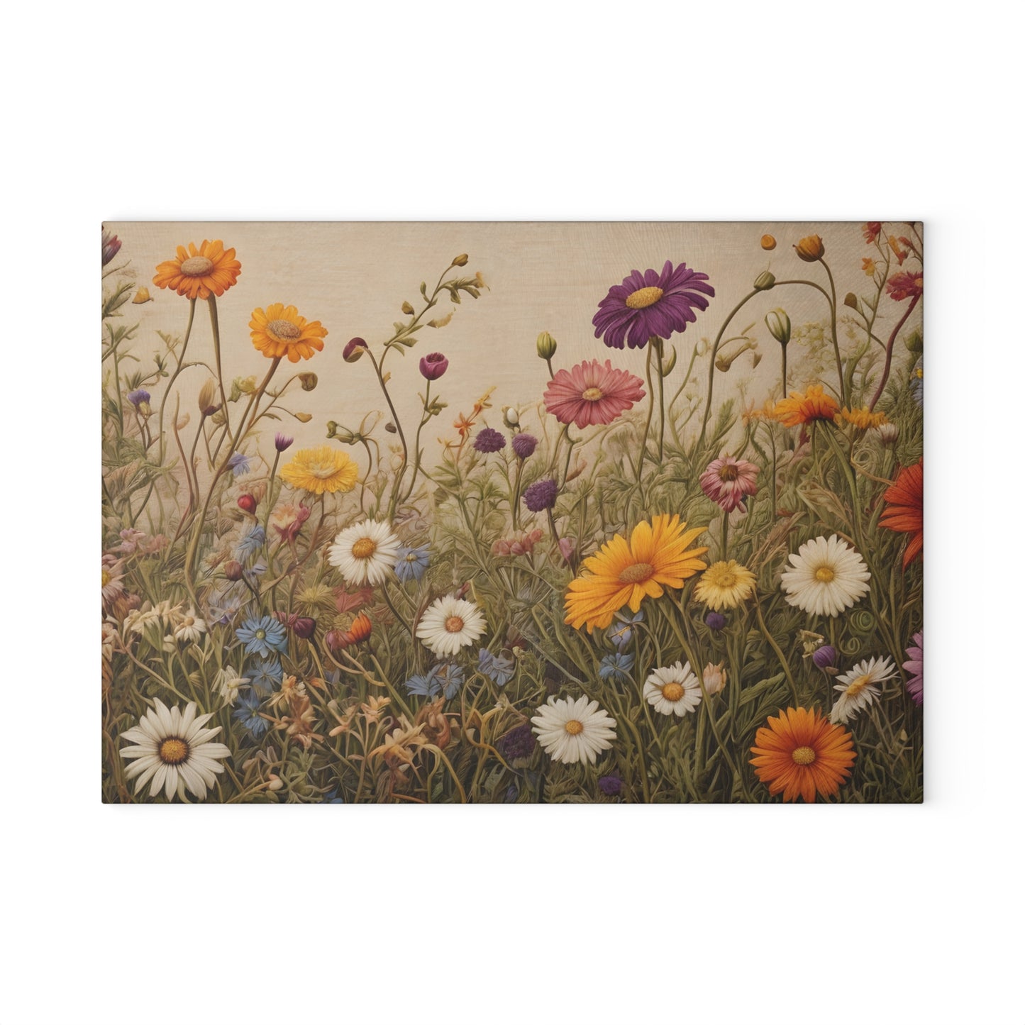 Vibrant Wildflower Cutting Board/Kitchen Cutting Board/Chopping Board/Large Cutting Board/Non-Slip Cutting Board | Durable Cutting Board