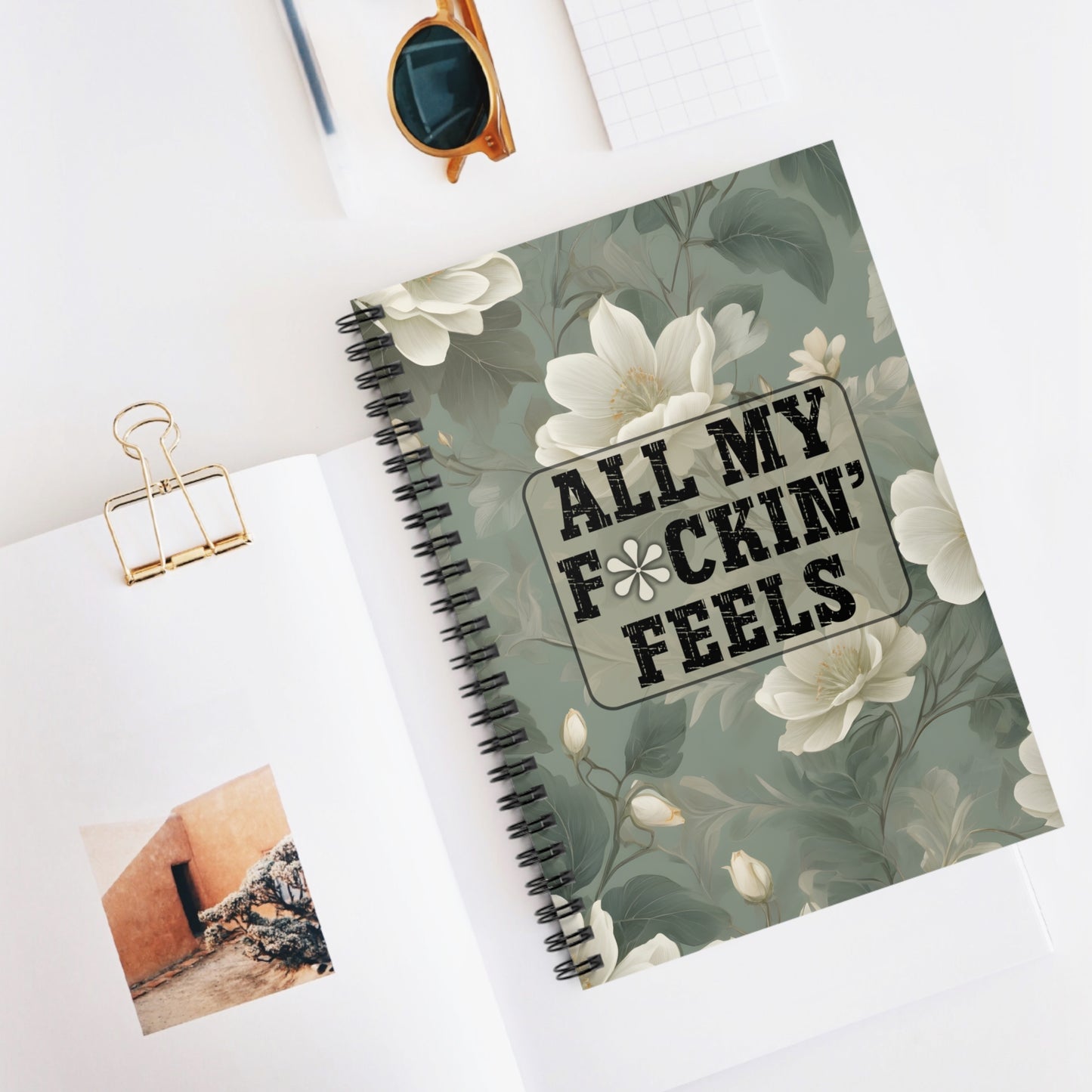 All My F*ckin' Feels Journal - Sarcastic Journal for Adults, Funny Journal for Women, Men, and Teens, Journal for Mental Health, Gift