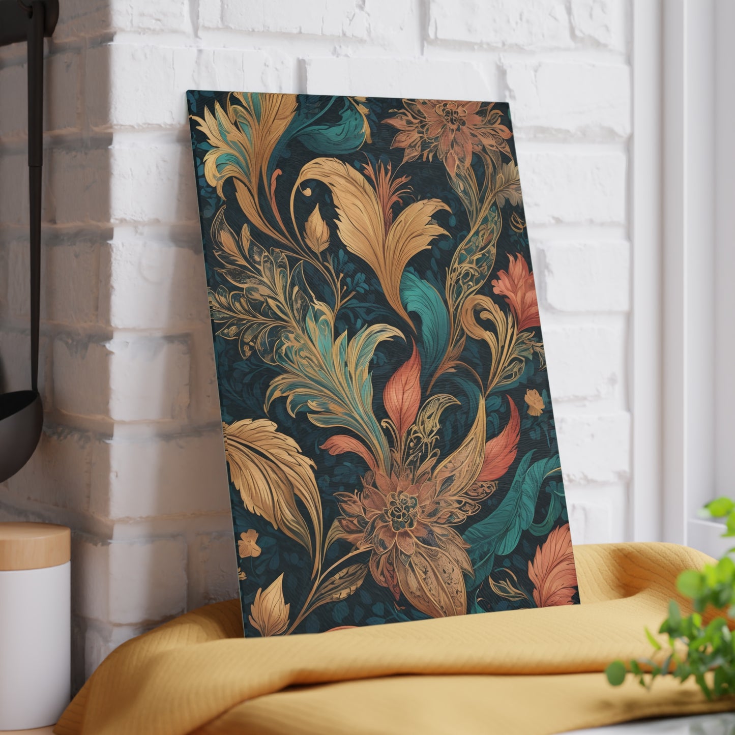 Opulent Floral Cutting Board/Luxury Cutting Board/Ornate Cutting Board/Large Cutting Board/Eco-Friendly Cutting Board/Non-Slip Cutting Board