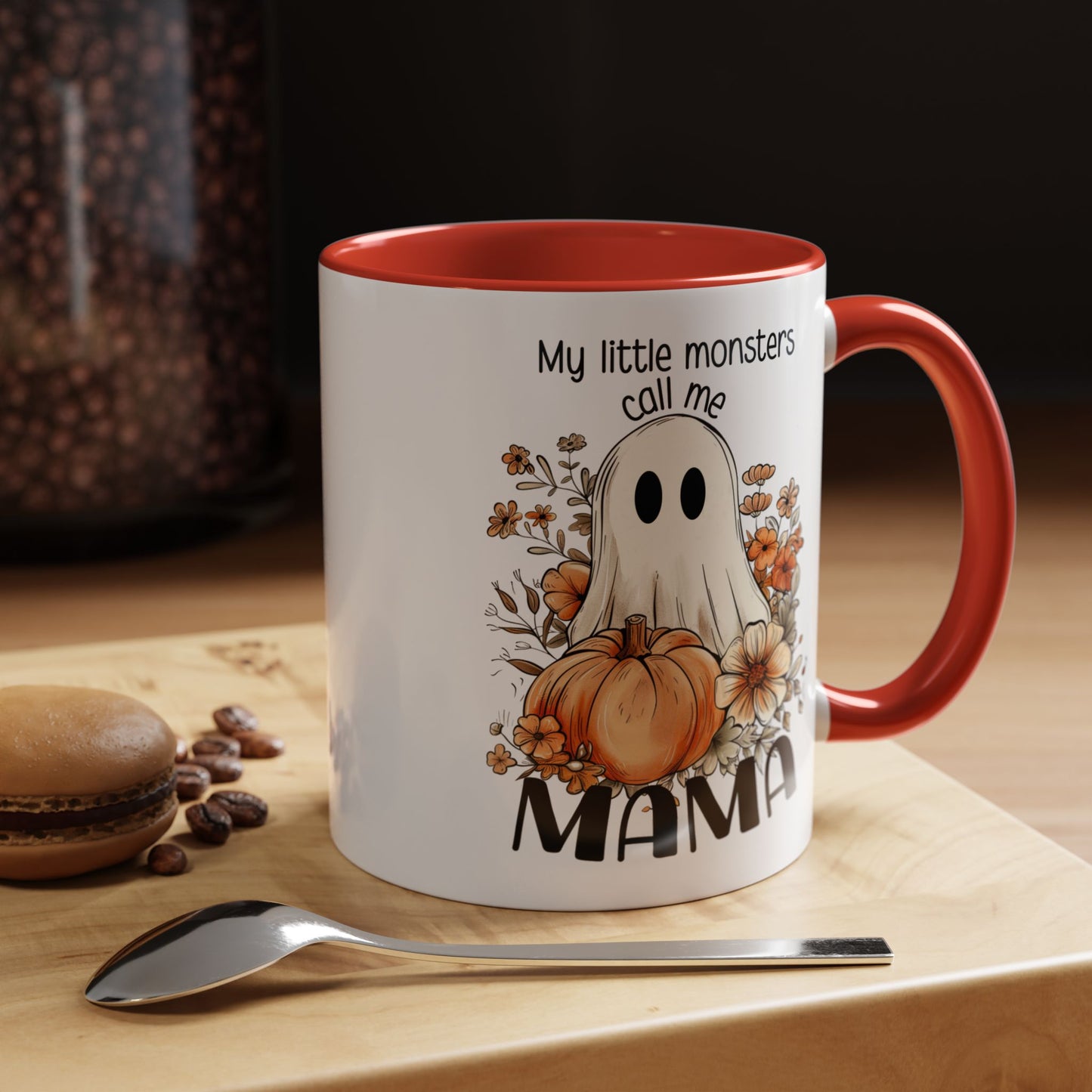My Little Monsters Call Me Mama Halloween Coffee Mug - Perfect for Coffee Lovers, Halloween Gifts, Quirky Kitchen Decor, Holiday Present