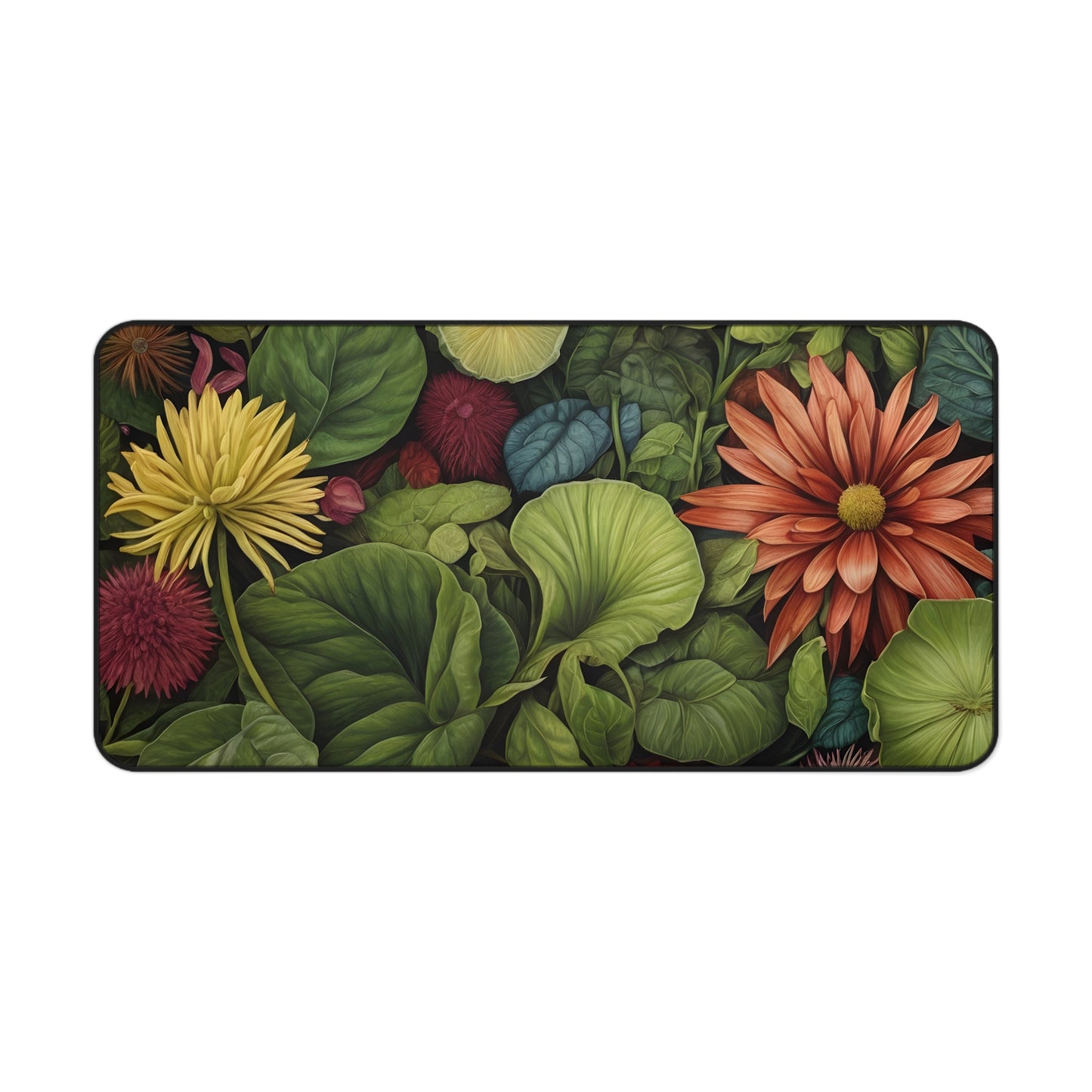 Lush Botanical Desk Mat/Floral Mouse Pad/Botanical Art Mouse Pad/Anti-Slip Mouse Pad/Durable Mouse Pad/Gaming Mouse Pad