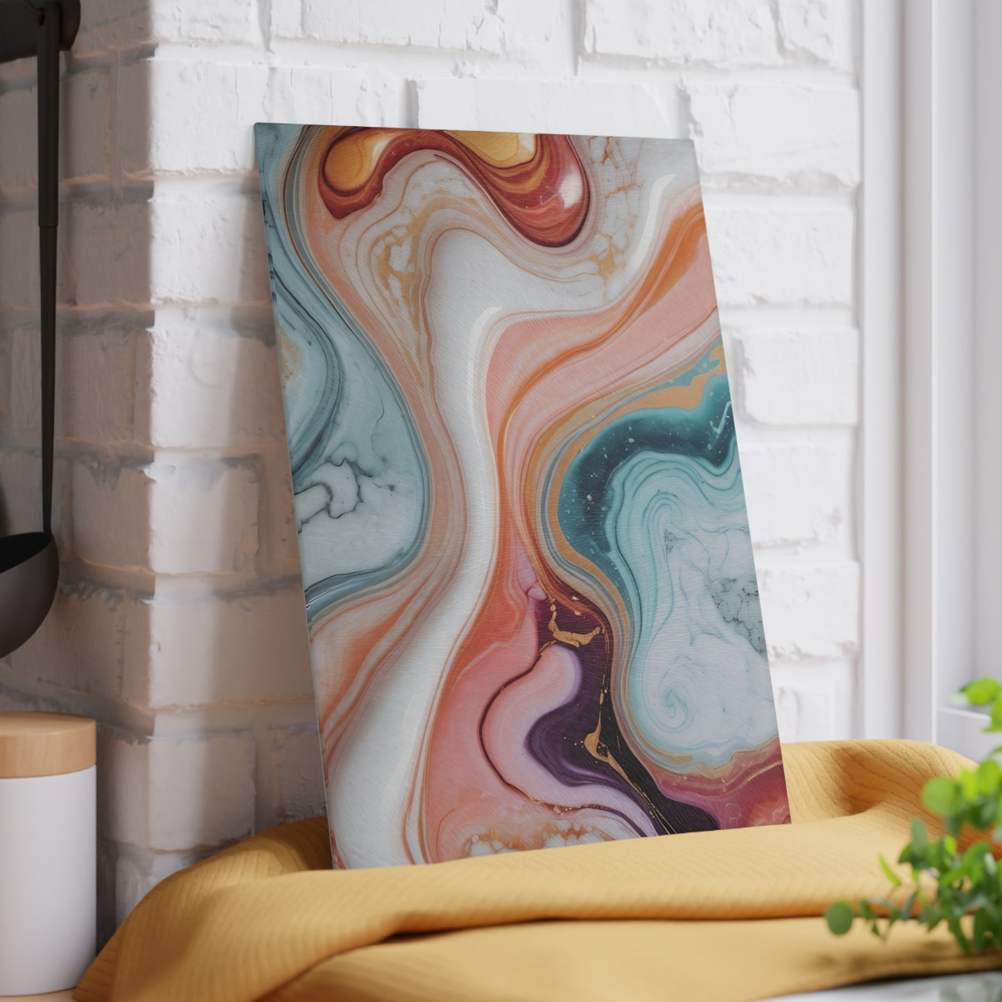Swirling Colors Cutting Board/Abstract Art/Modern Art Cutting Board/Large Cutting Board/Non-Slip Cutting Board/Durable Cutting Board