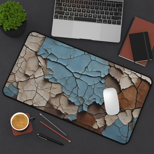 Cracked Paint Desk Mat/Abstract Art Mouse Pad/Industrial Design/Anti-Slip Mouse Pad/Durable Mouse Pad/Gaming Mouse Pad