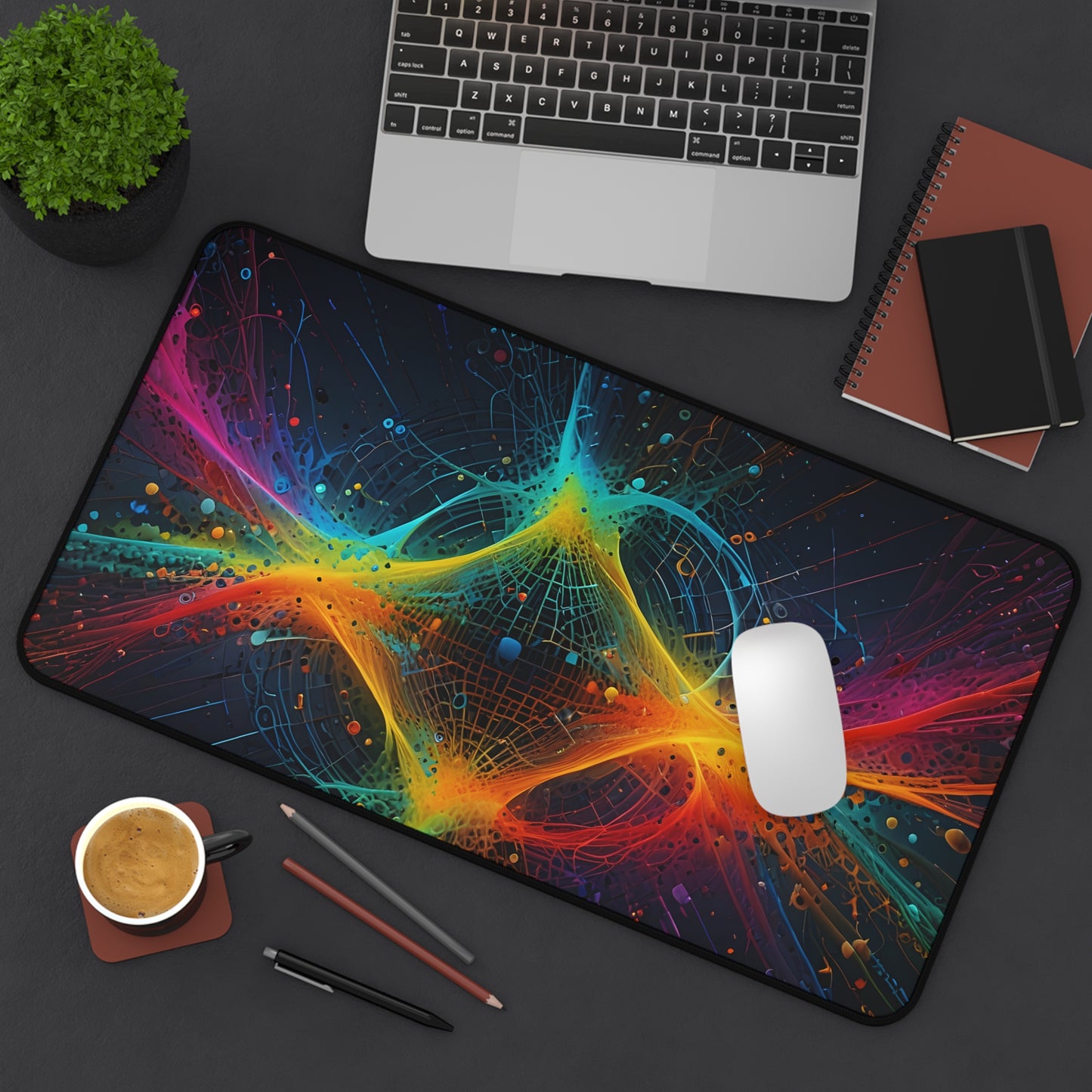Cosmic Explosion Desk Mat/Abstract Art Mouse Pad/Psychedelic Art Mouse Pad/Anti-Slip Mouse Pad/Durable/Gaming Mouse Pad