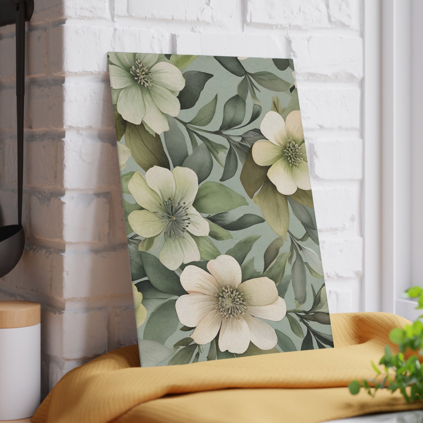 Serene Floral Cutting Board/Kitchen Cutting Board/Chopping Board/Large Cutting Board/Non-Slip Cutting Board/Durable Cutting Board