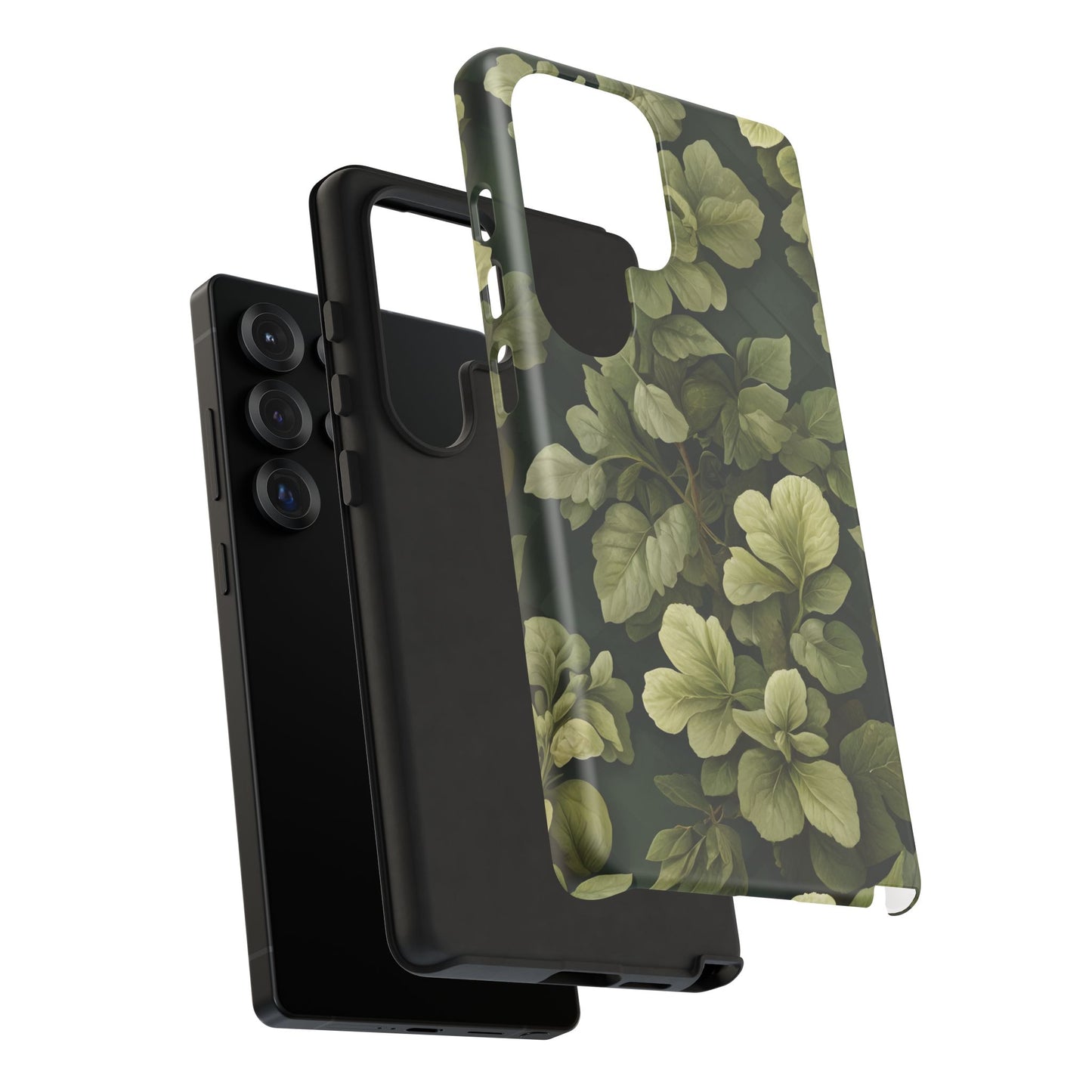 Stylish Green Leaf Samsung Phone Case - Durable & Trendy Design|Colorful Protective Cover|Artistic Gift|Vibrant Design