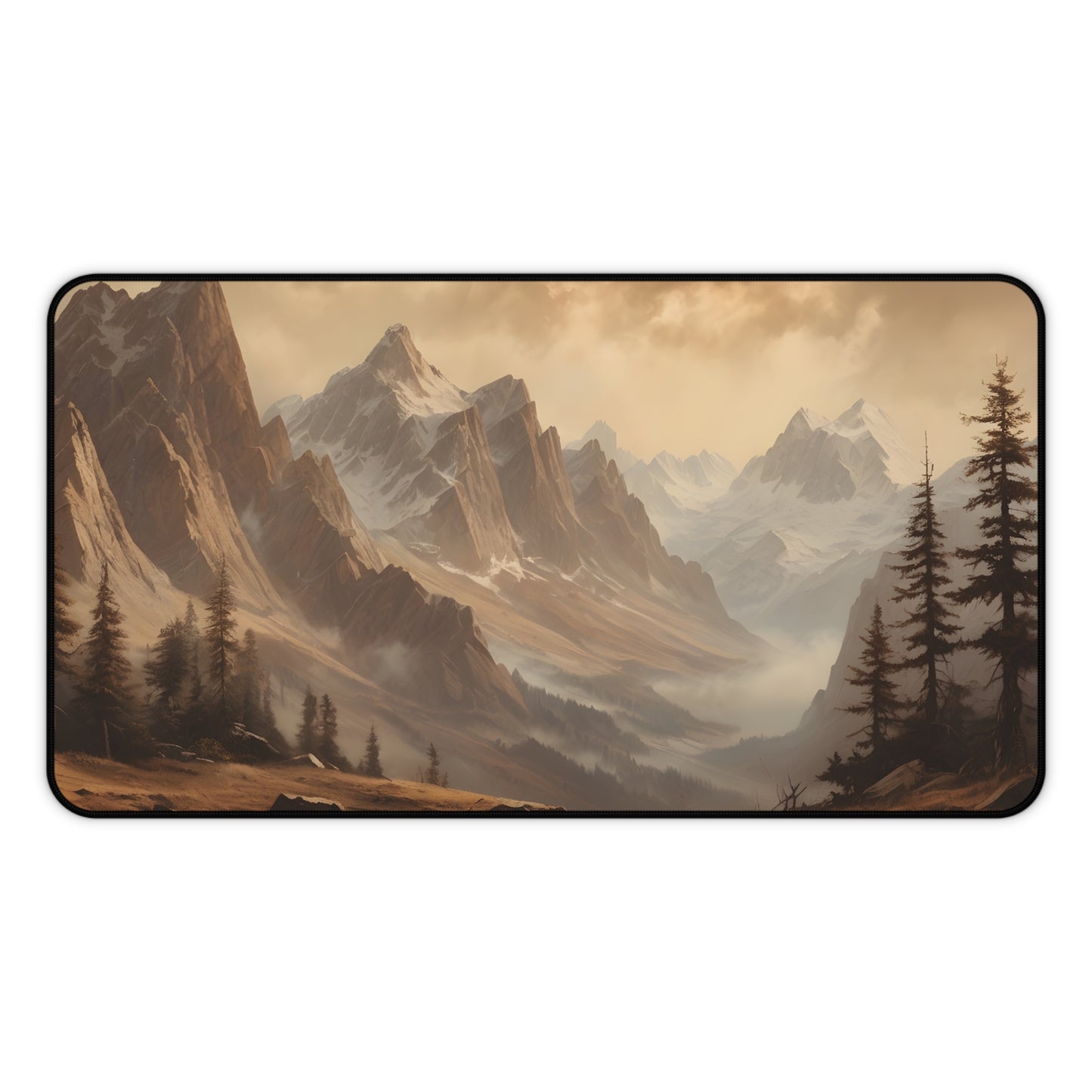 Majestic Mountain Range Desk Mat/Mountain Landscape Mouse Pad/Nature Inspired Mouse Pad/Anti-Slip Mouse Pad/Durable Mouse Pad