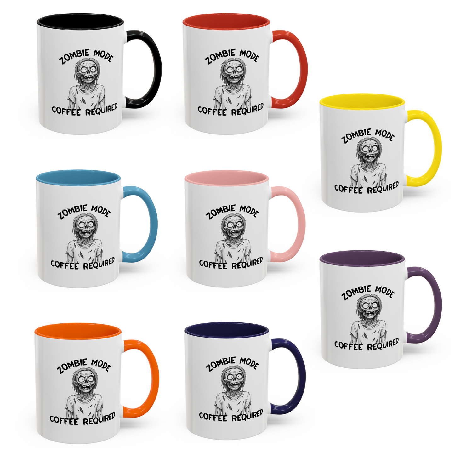 Funny Ceramic Zombie Mode Coffee Mug - Perfect for Coffee Lovers, Halloween Gifts, Quirky Kitchen Decor, Unique Holiday Present, Humor Mug